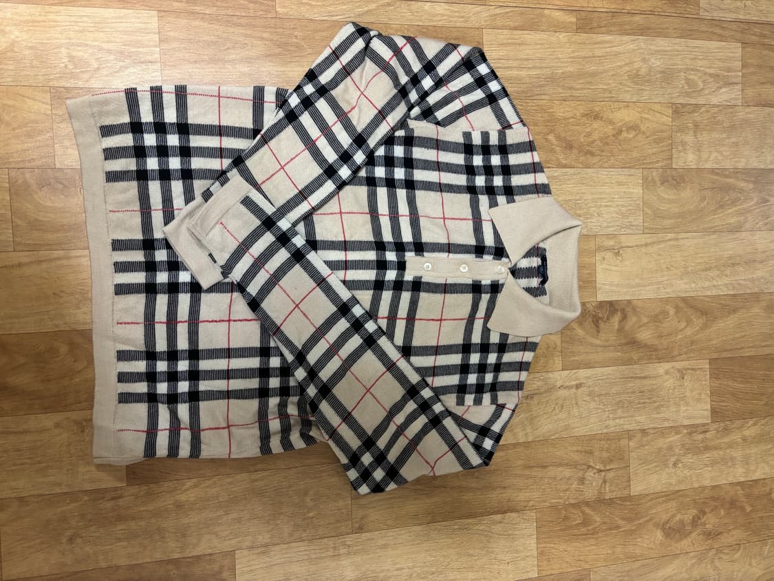 [Condition A+] 버버리 런던 클래식 체크 메리노 울 니트 (L 상품이미지1