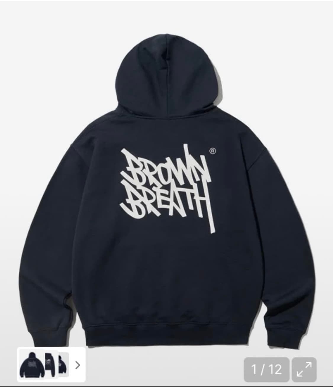 브라운브레스 후드티 네이비 s 상품이미지3