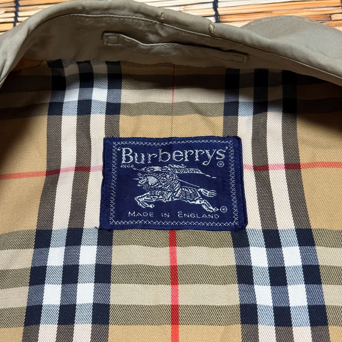 90년도 버버리 노바체크 싱글 카 코트 상품이미지6