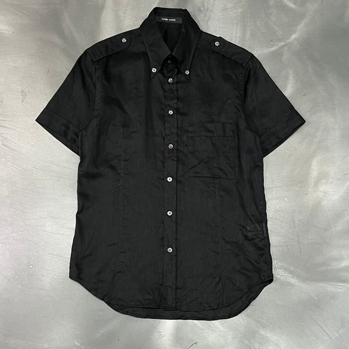  소니아리키엘 옴므 견장 린넨 하프 셔츠 y16174 상품이미지1