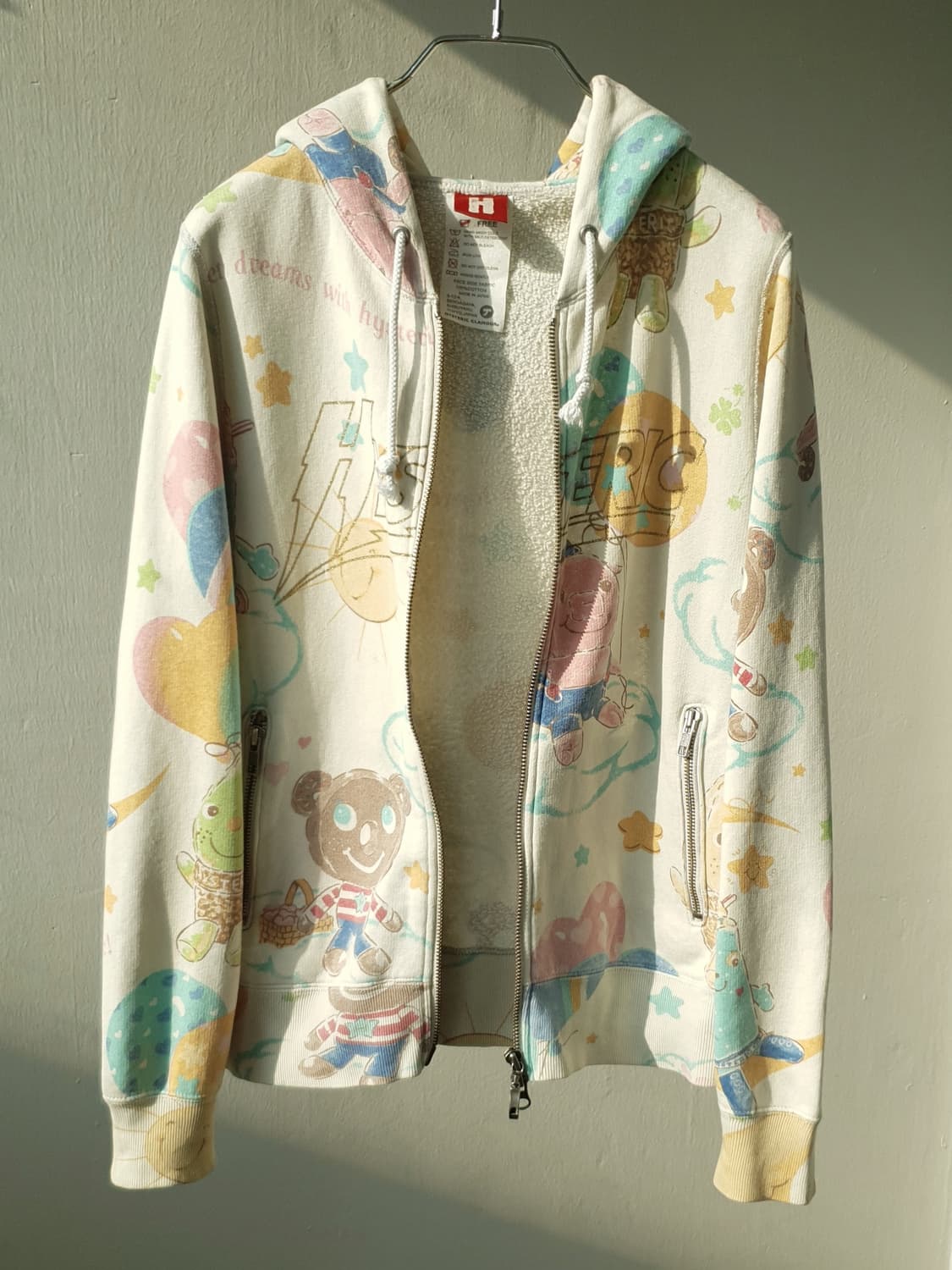 90s Hysteric glamour "Bear Dreme" hoodie 상품이미지7