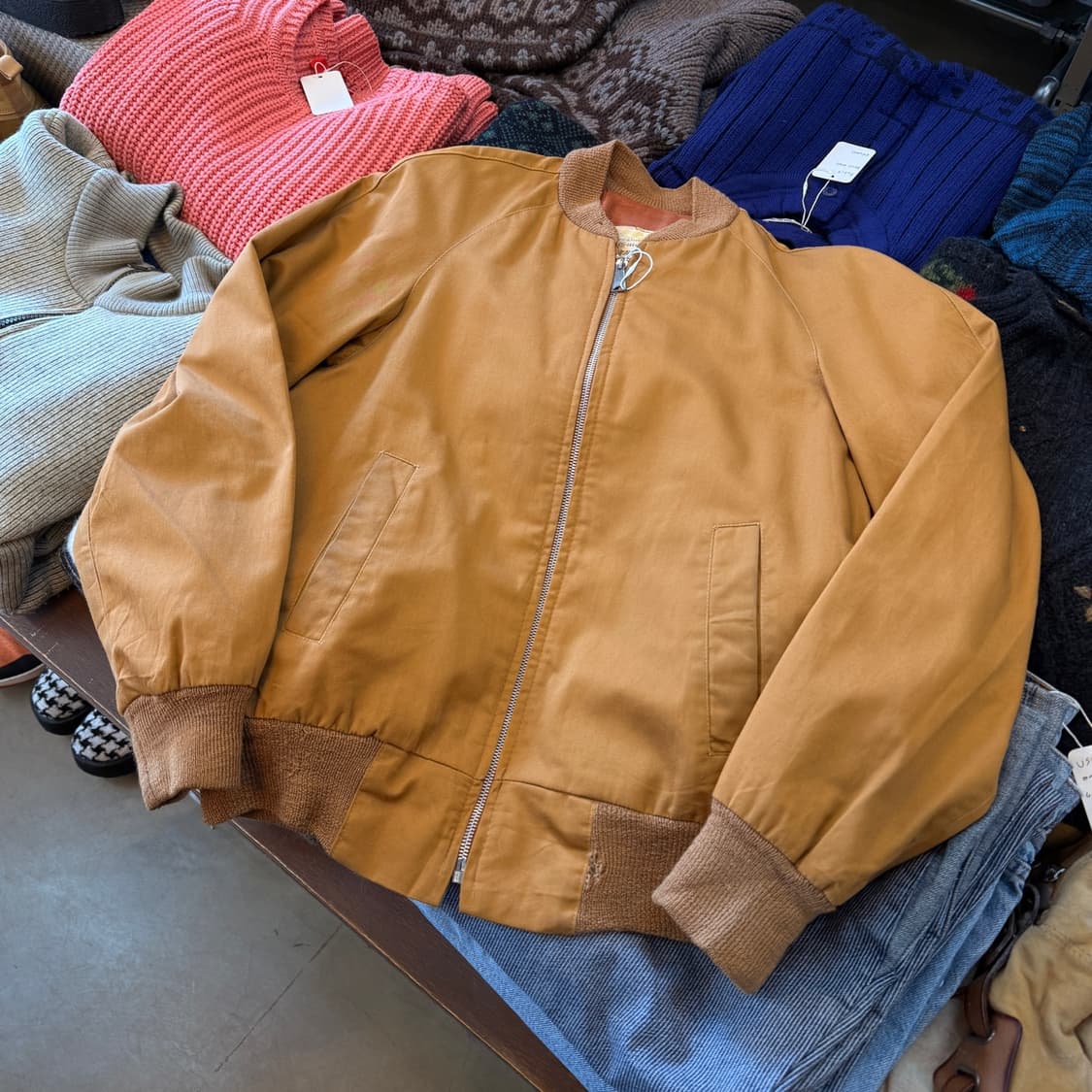 60 ~ 70 빈티지 브리티시 스톰킹 라이트 봄버 자켓 L 추천 상품이미지1