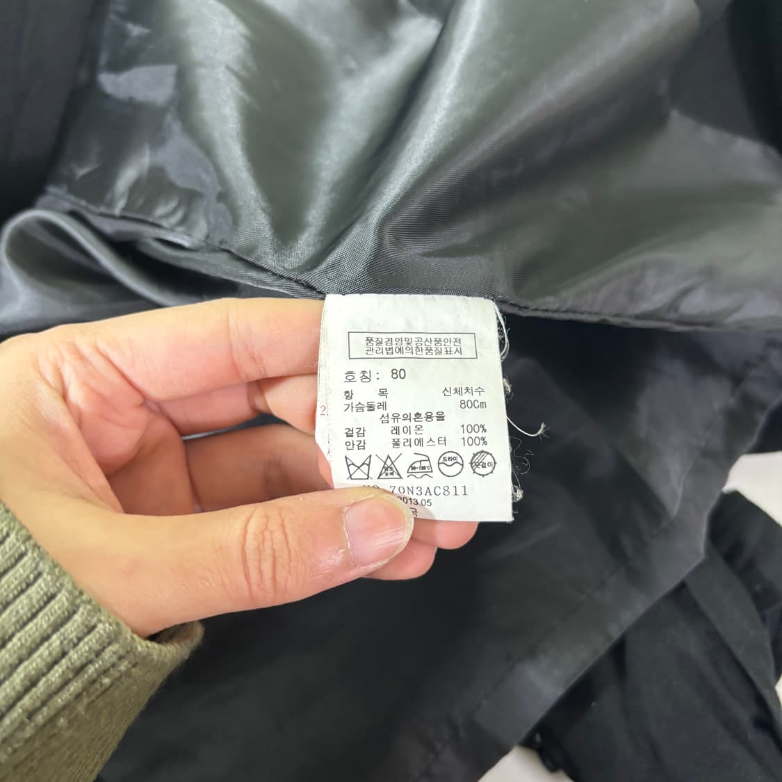 우먼OS 스튜디오톰보이 블랙 로브 레이온 트렌치코트 상품이미지6