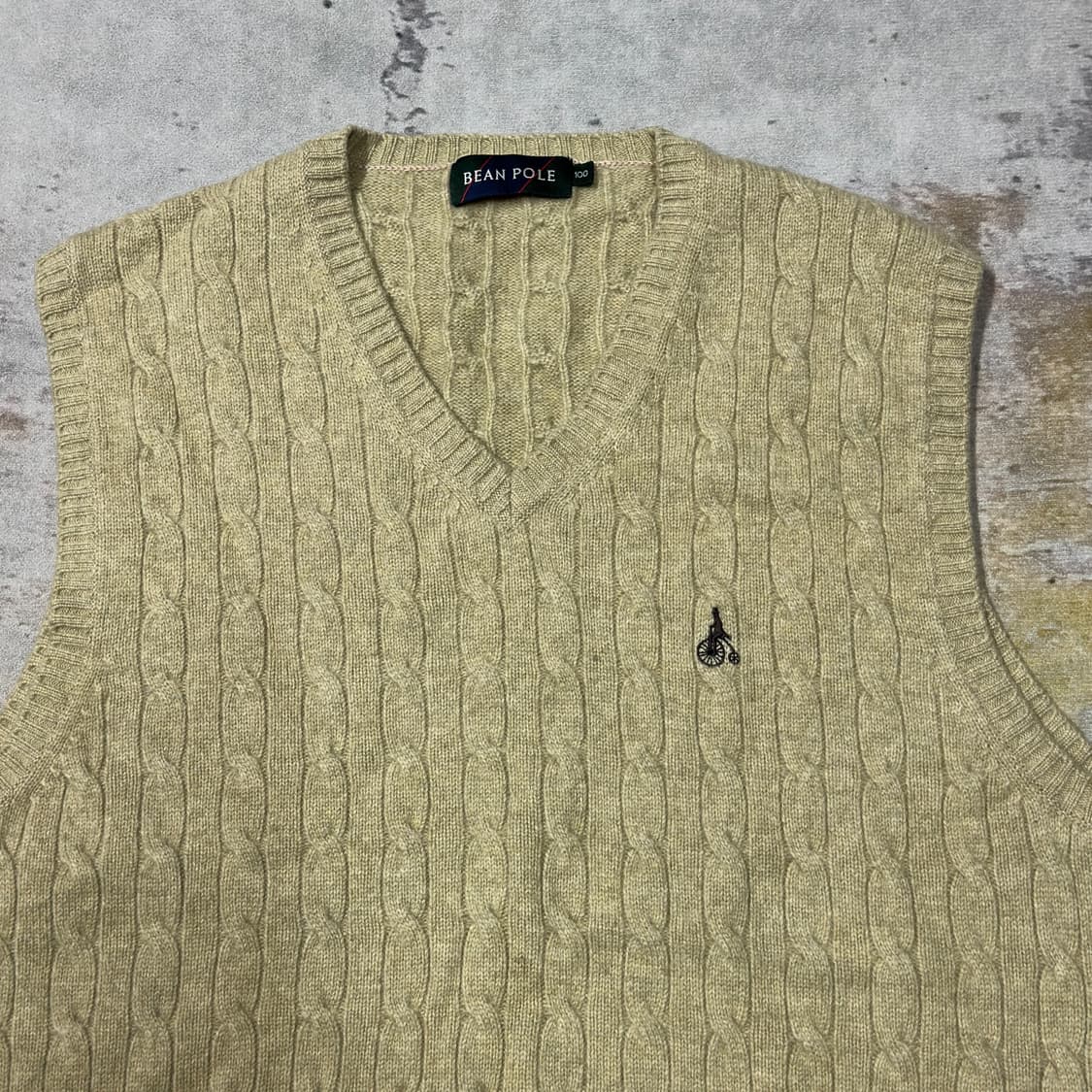 빈폴 꽈배기 니트 베스트 100 상품이미지2