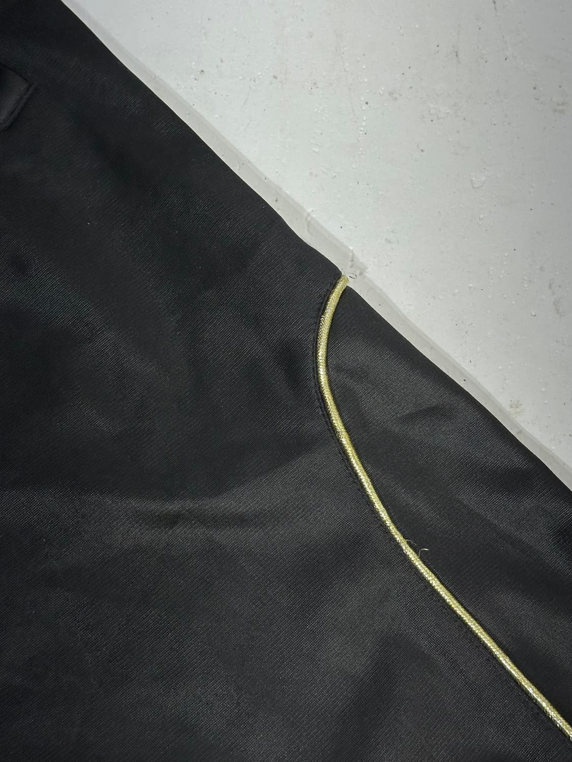 일본 빈티지 블랙 와이드 자수 레터링 팬츠 S 상품이미지6