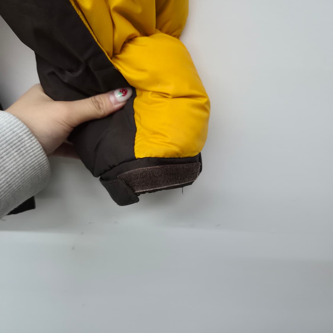 노스페이스 700 옐로우/브라운 패딩 남성 M 상품이미지4