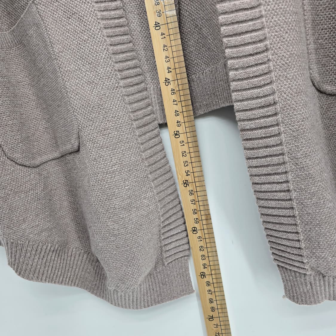 후드 니트 롱 조끼 베이지 상품이미지9