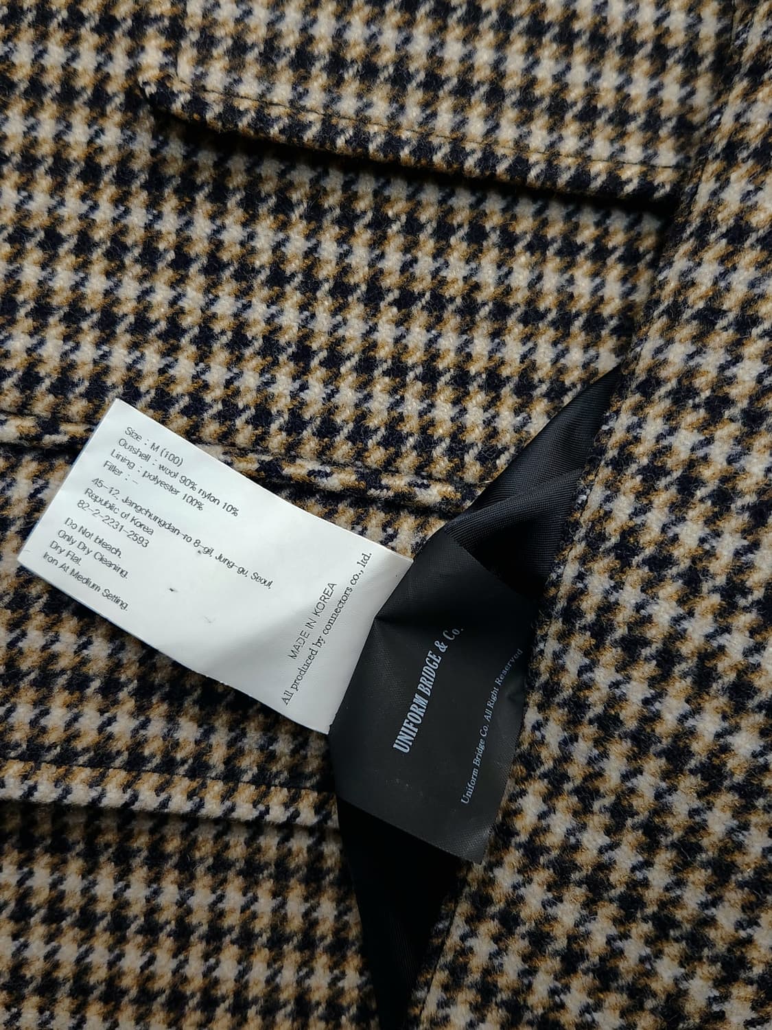 유니폼브릿지 남성체크 발마칸코트 상품이미지8