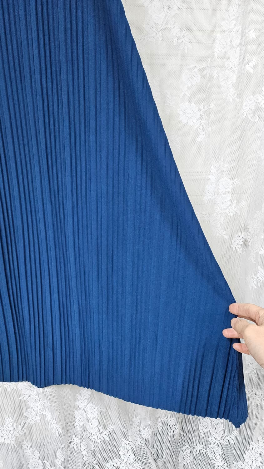 네이비 플리츠 주름 원피스  상품이미지5