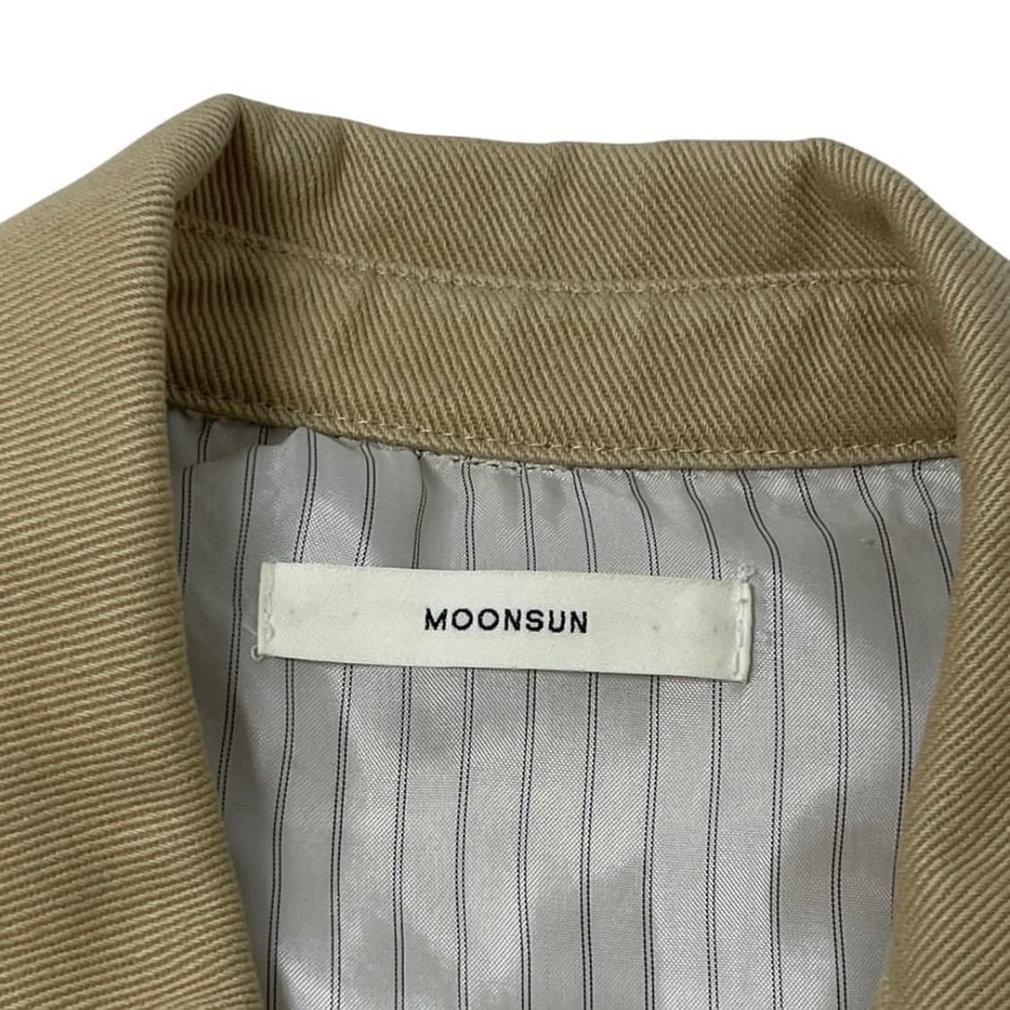 문선 아가일 홀 코튼 블루슨 카멜 브라운 블루종 자켓 상품이미지5