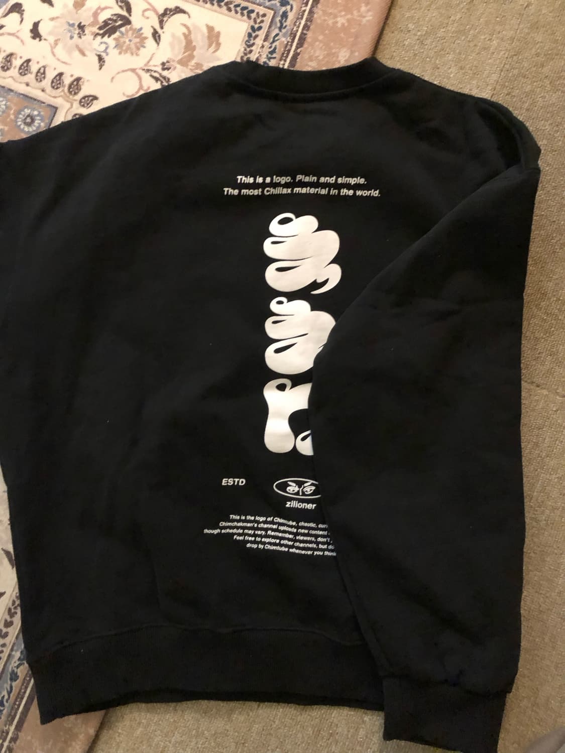 침착맨 굿즈 ㅊㅊㅁ 크롭 맨투맨  상품이미지3