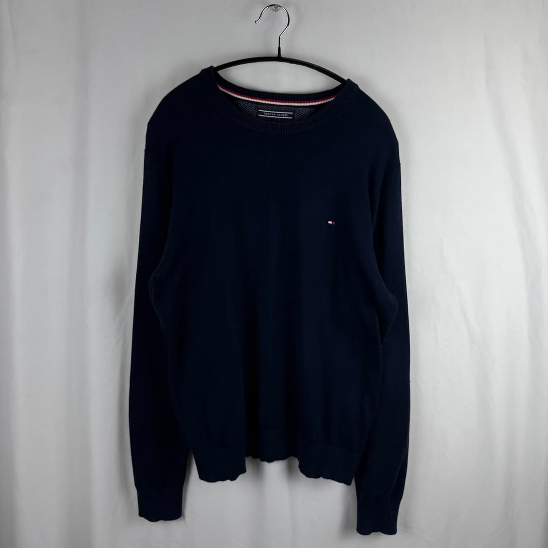 (L) 타미힐피거 라운드 니트 네이비 상품이미지2