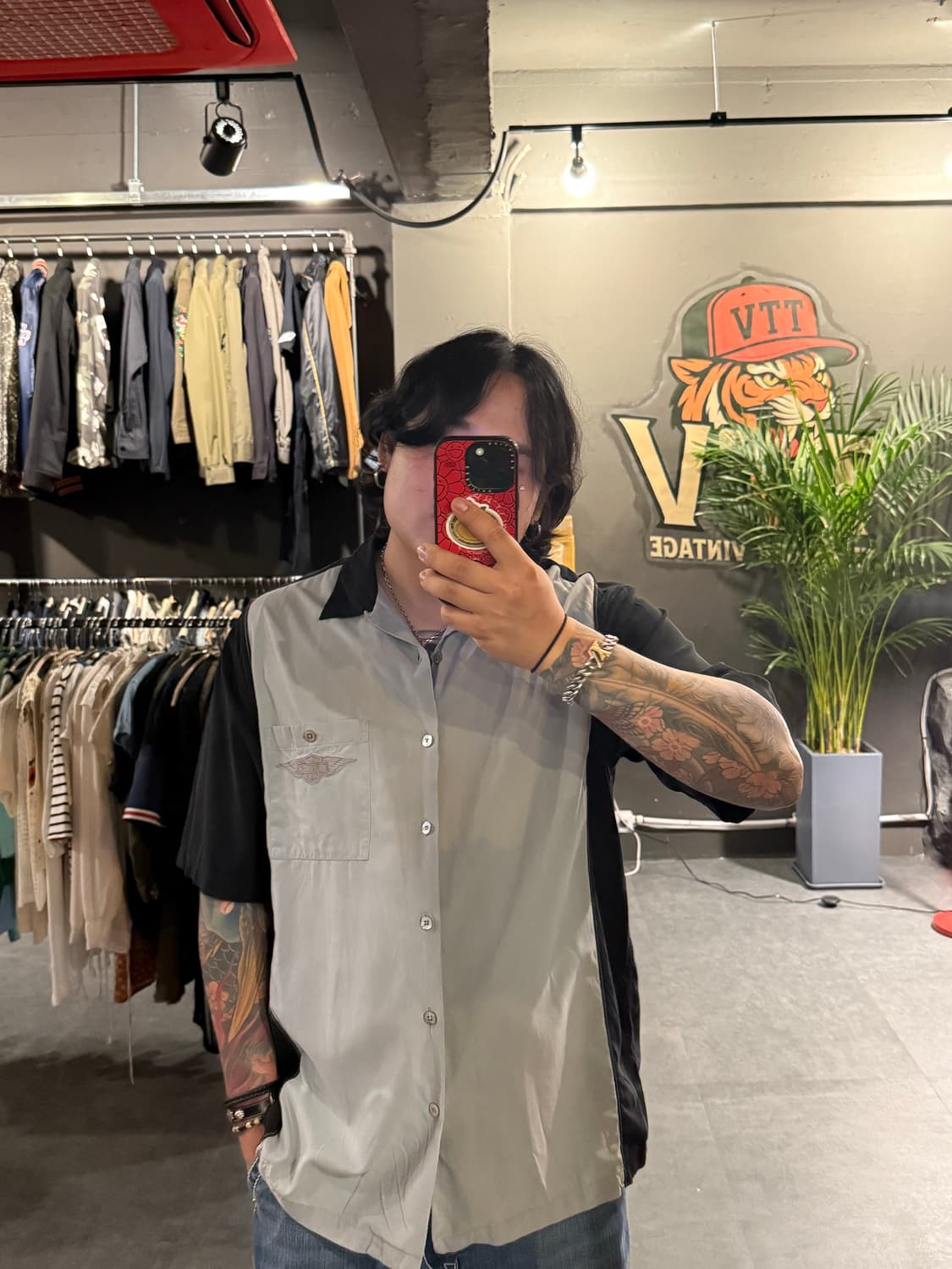 HALEY DAVIDSON 할리데이비슨 스컬패치 빈티지 반팔셔츠 상품이미지1