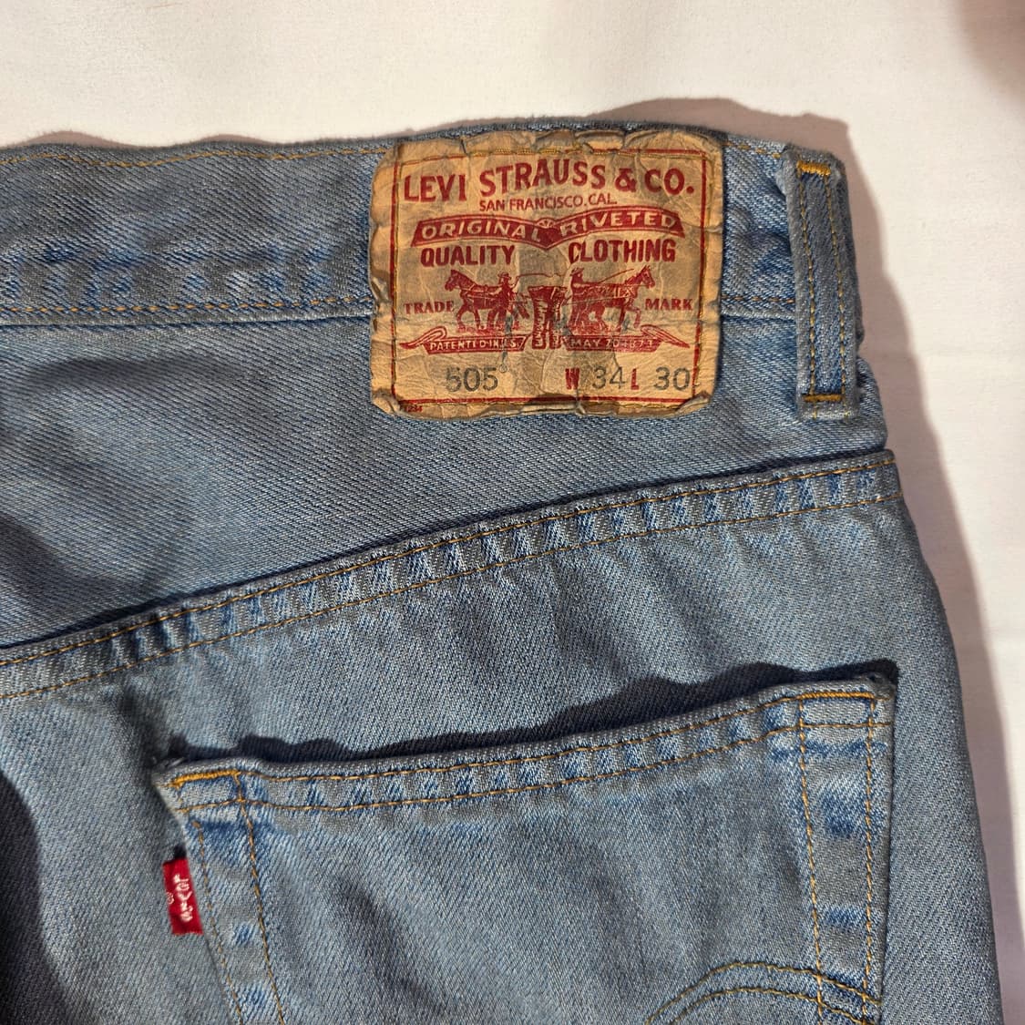 [W34L30]00s 리바이스 505 빈티지 더티워싱 데님팬츠 상품이미지7
