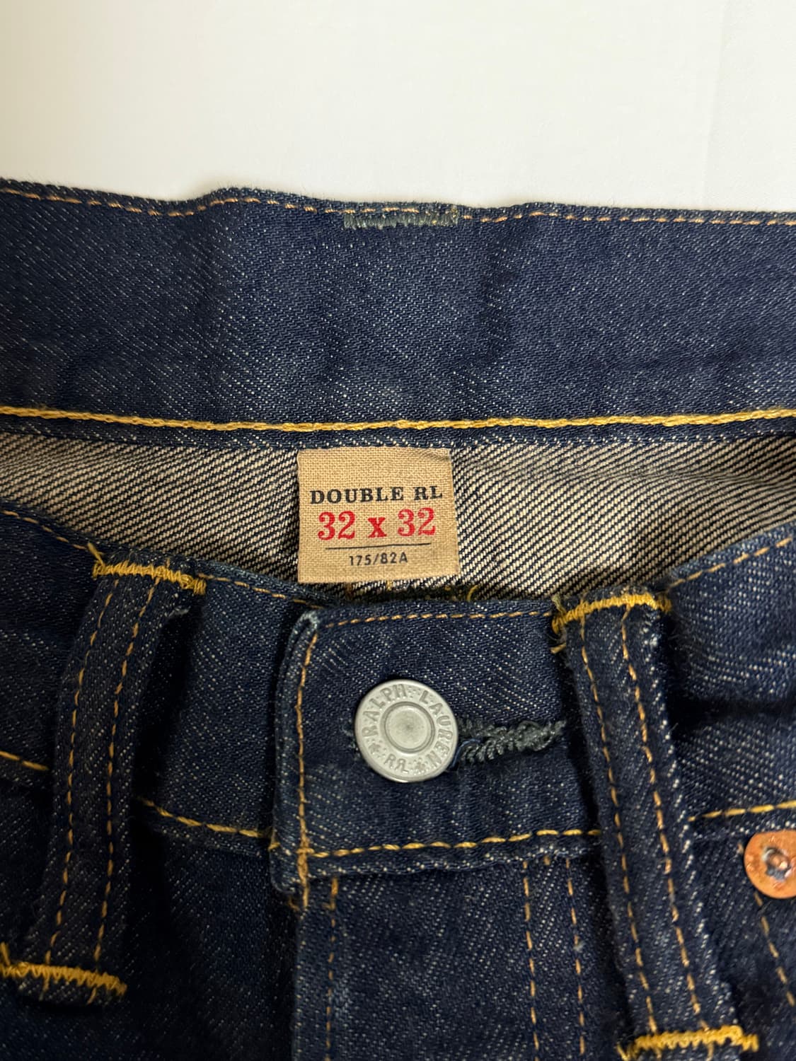 RRL 스트레이트핏 원스 워시 셀비지 진 32/32  상품이미지4