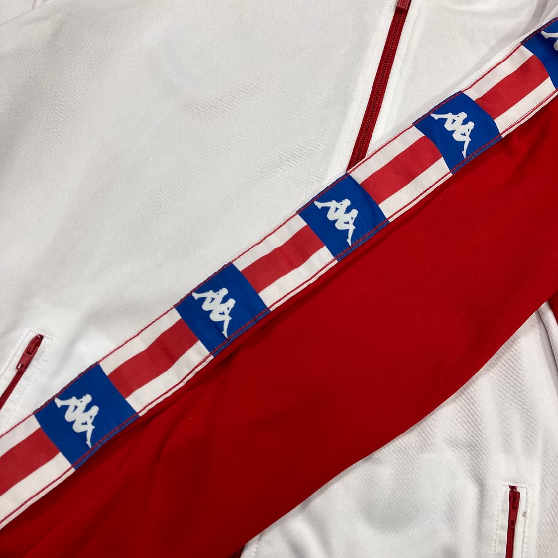 카파 화이트 레드 컬러 USA 스펠아웃 트랙탑 져지 상품이미지4