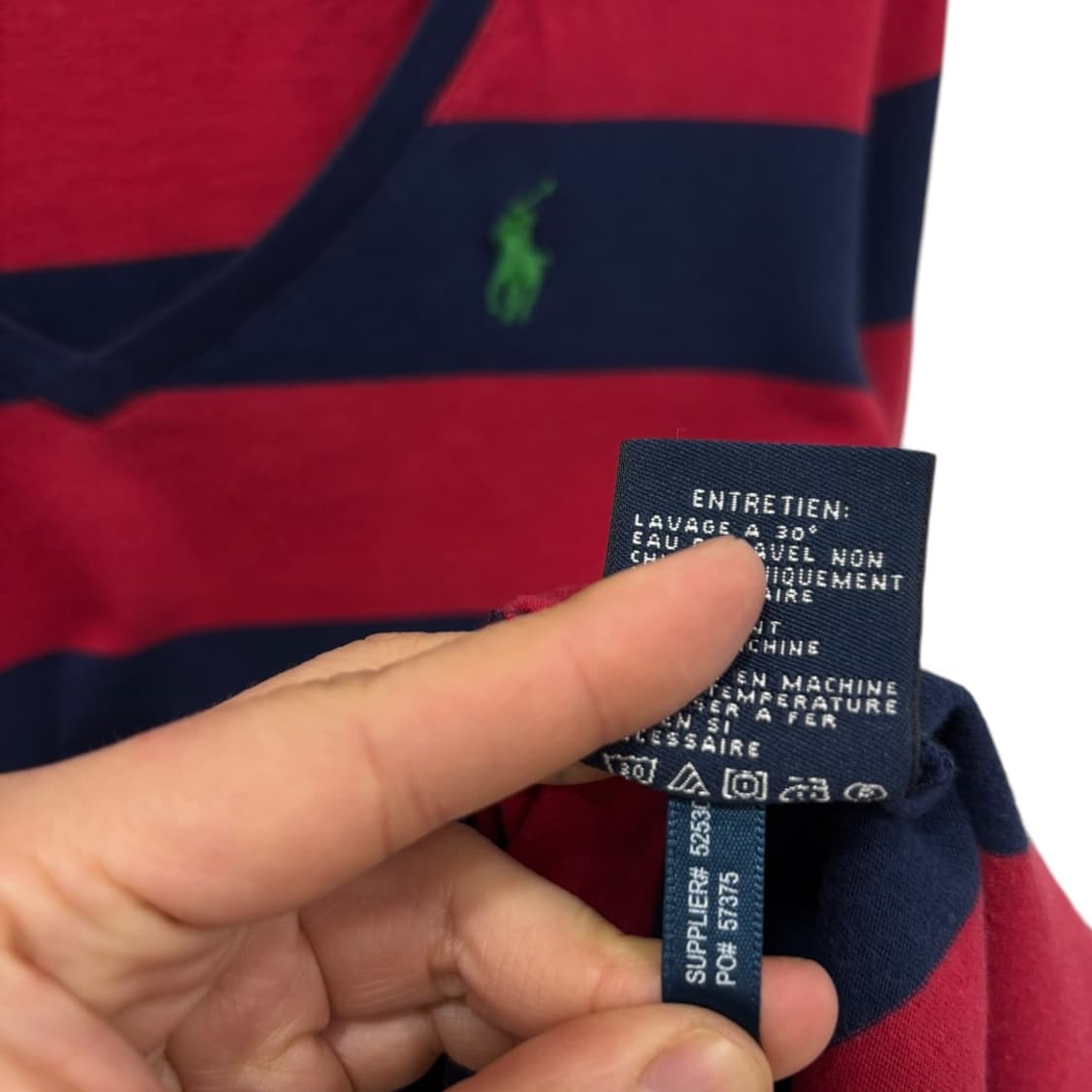 폴로랄프로렌 V넥 우먼 긴팔티  상품이미지5