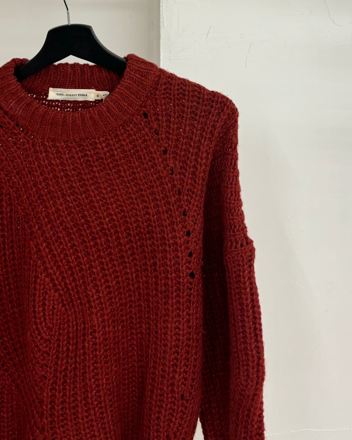 이자벨 마랑 에뚜왈 레드 청키 나운드넥 니트   상품이미지4
