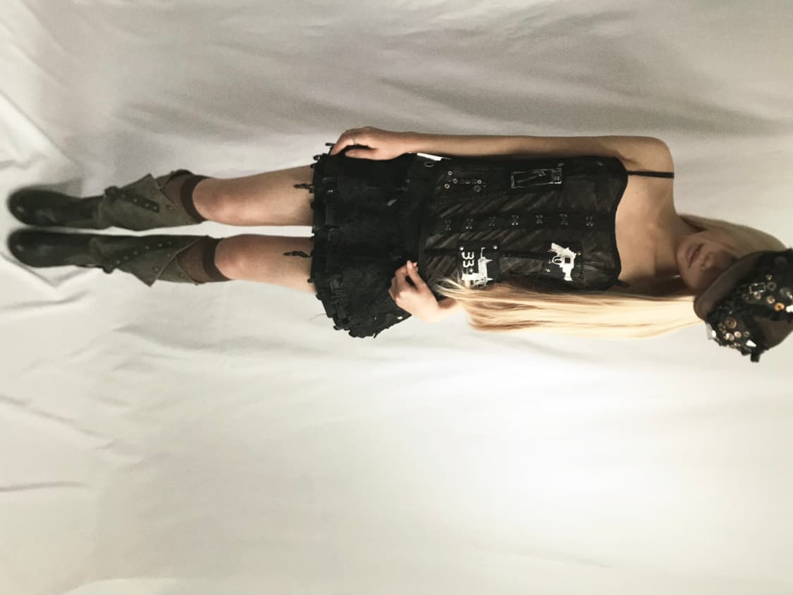 Custom🐾)Gun-tattoo collage slip top 상품이미지3