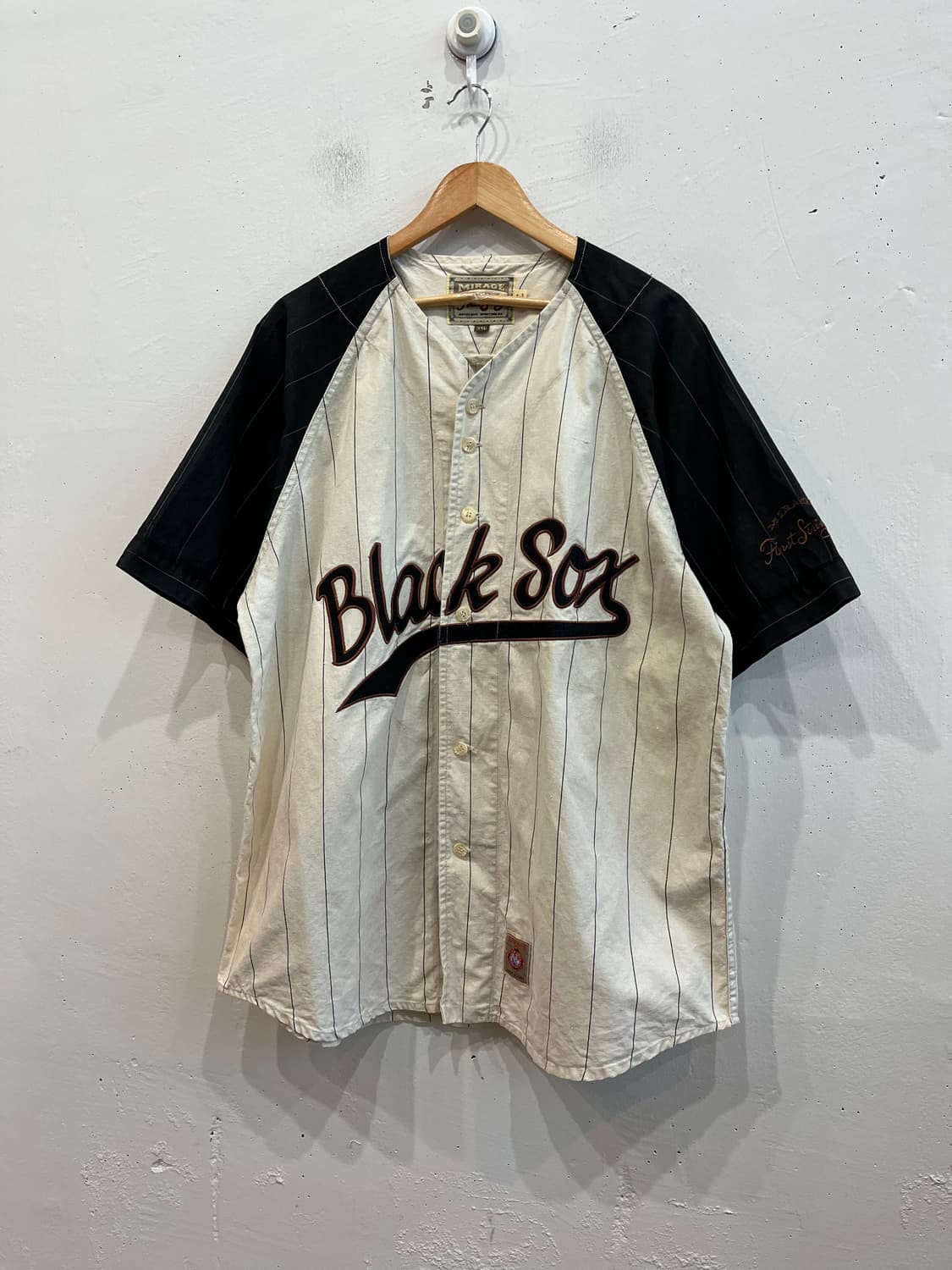 90s MIRAGE 미라지 BLACK SOX 라미 베이스볼 져지 XXL 상품이미지1