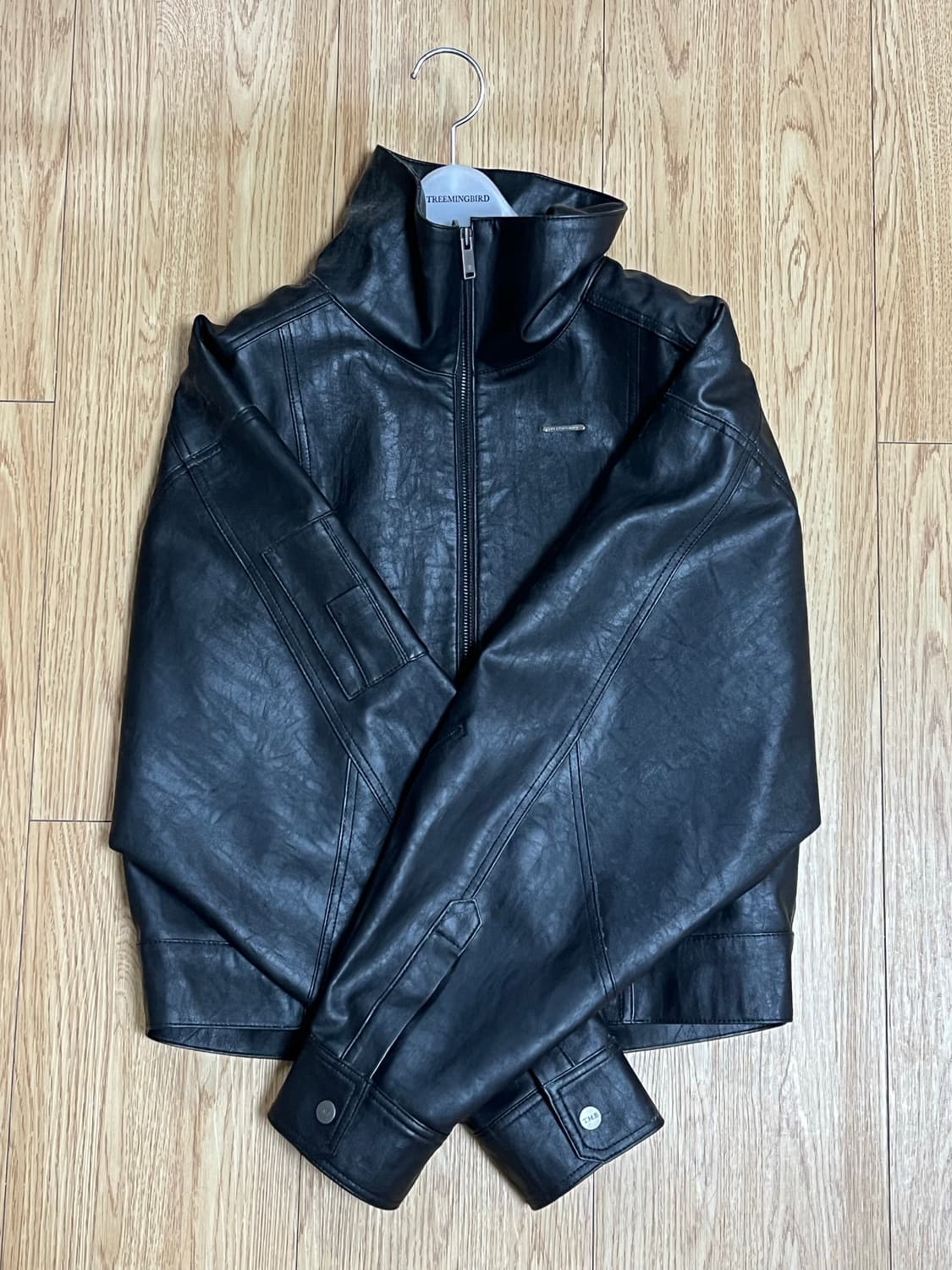 트리밍버드 bold Zip High-Neck leather jacket 상품이미지2