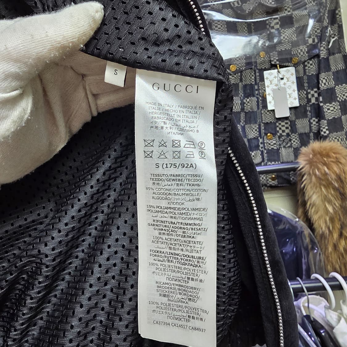 {클로젯}[S][실측L][백화점 풀셋]구찌 띠로고 벨벳 후리스 상품이미지6