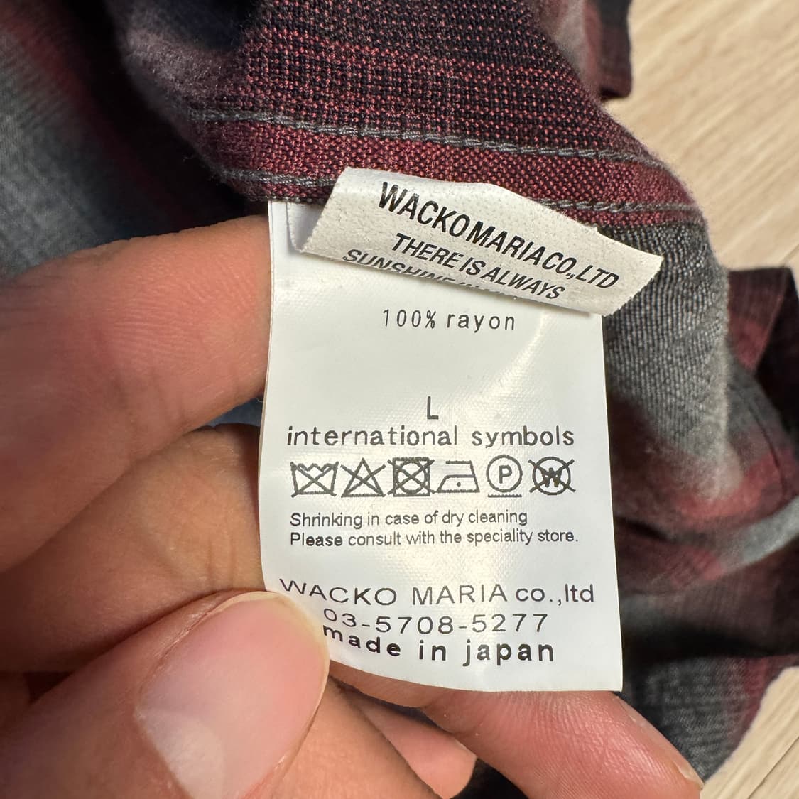 와코마리아 레이온 셔츠 L (캐피탈 슈프림 스투시 휴먼메이드) 상품이미지6