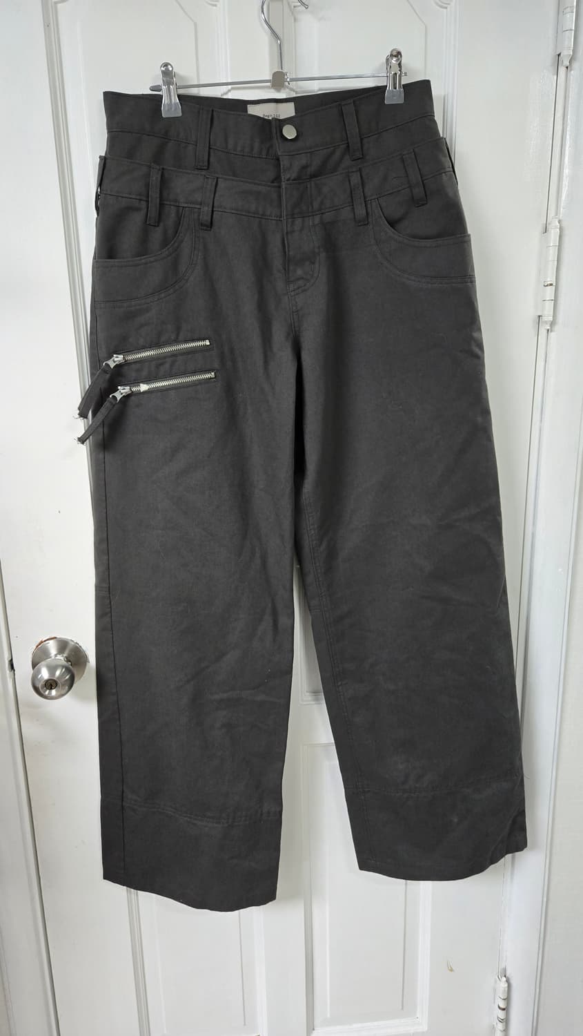 비긴202 더블지퍼 와이드팬츠 상품이미지1