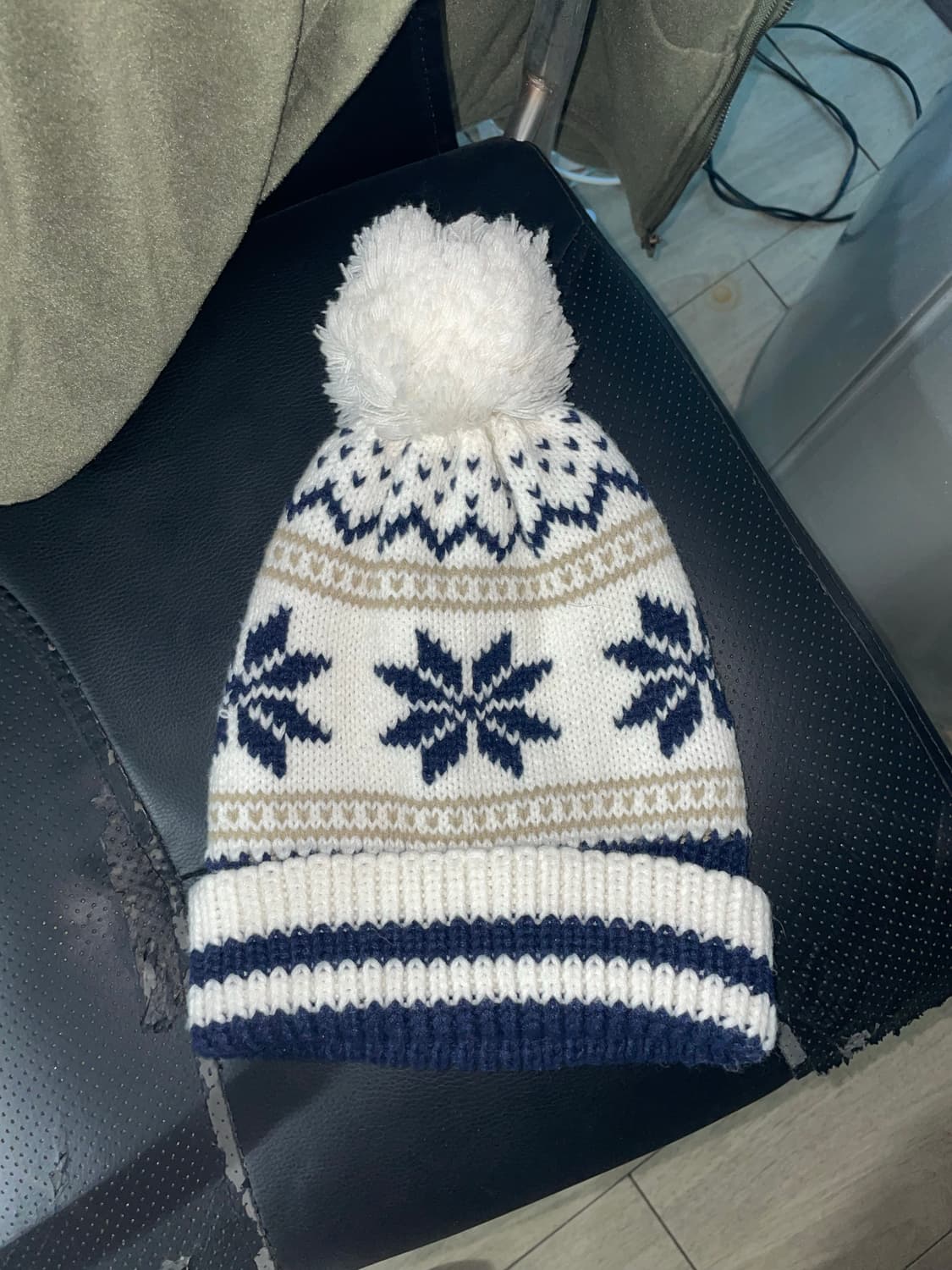 일본 갸루 노르딕 니트 털모자 상품이미지3