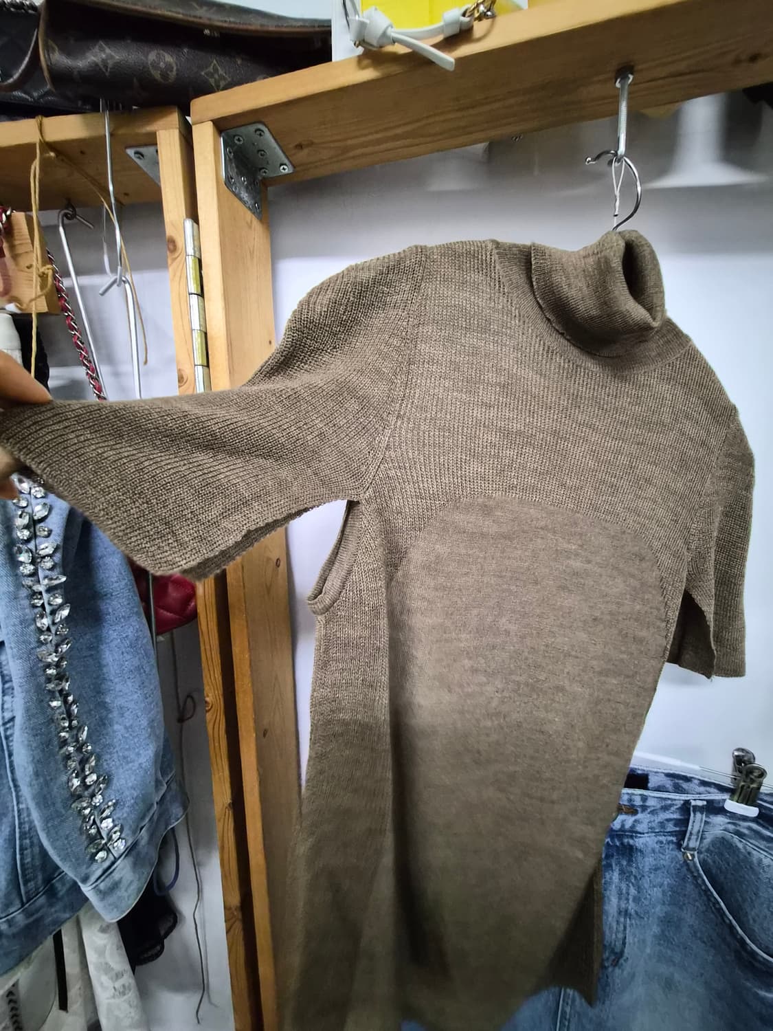 JS뉴욕 케이프니트.보브 데님스커트 상품이미지3