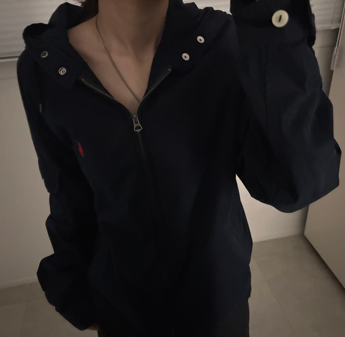 네이비 폴로 코튼 자켓 상품이미지1