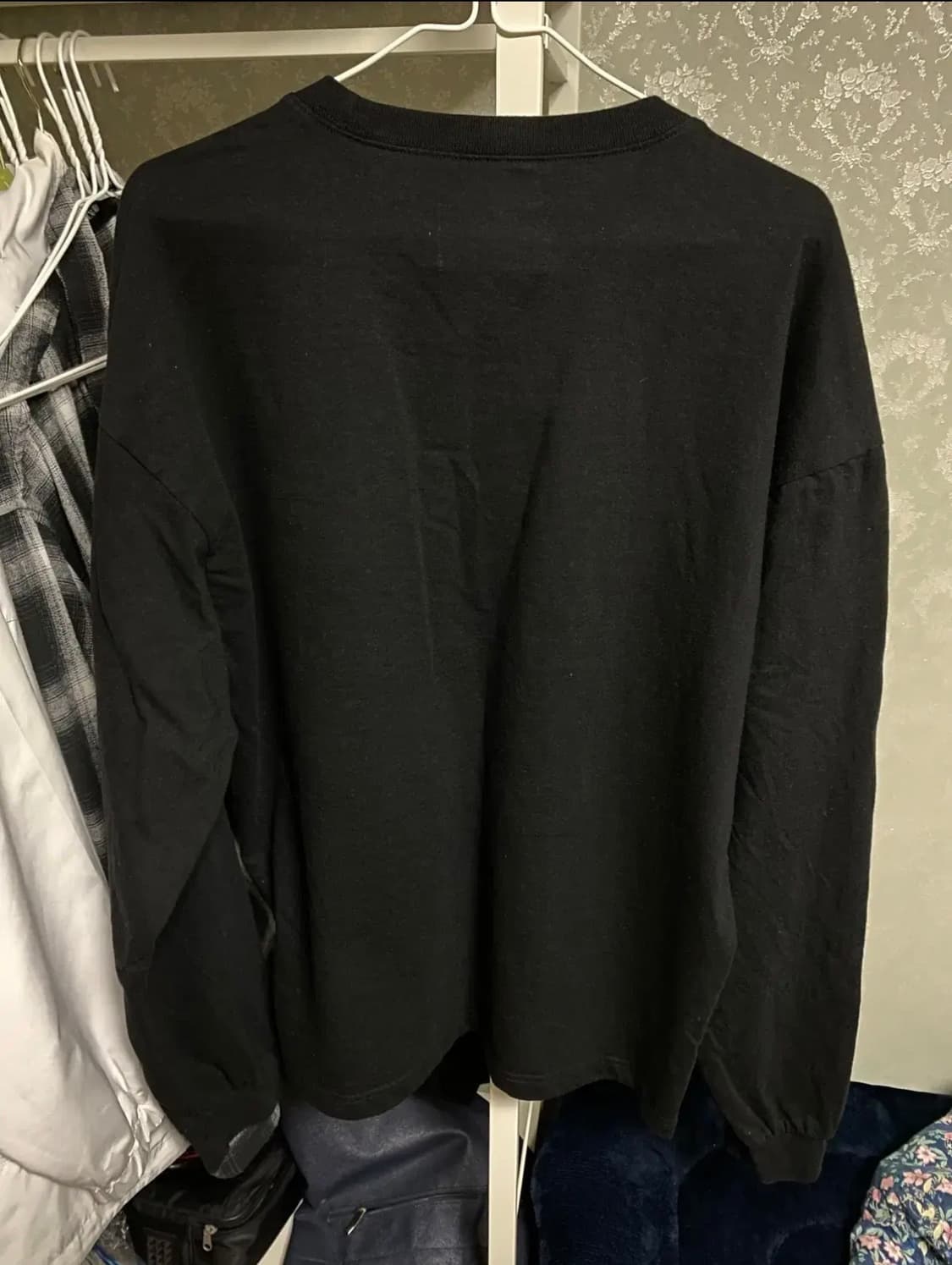 비바스튜디오 - 롱 슬리브 티셔츠 (블랙/M) 상품이미지2