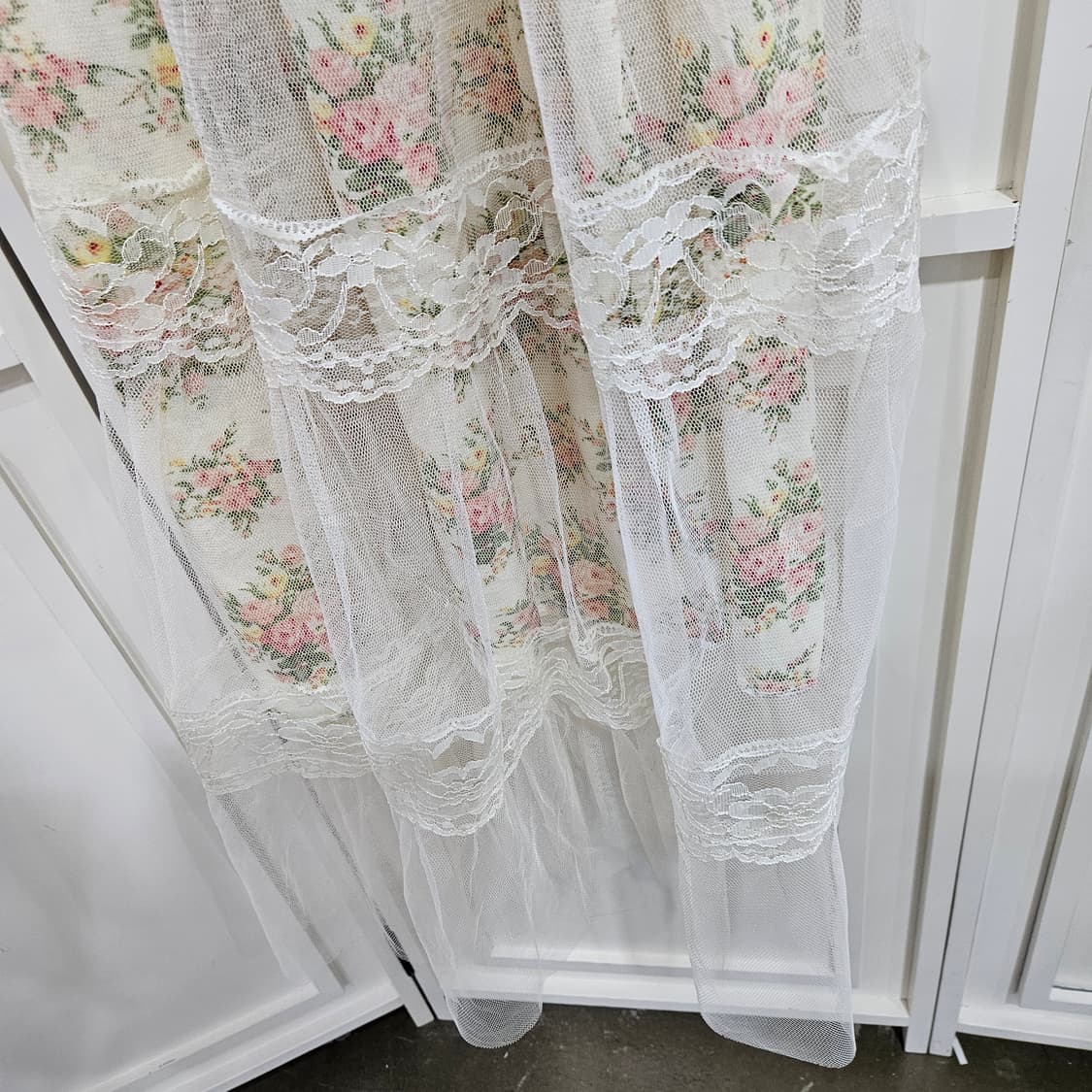 로즈 레이스 튤 레이어 롱원피스 상품이미지4