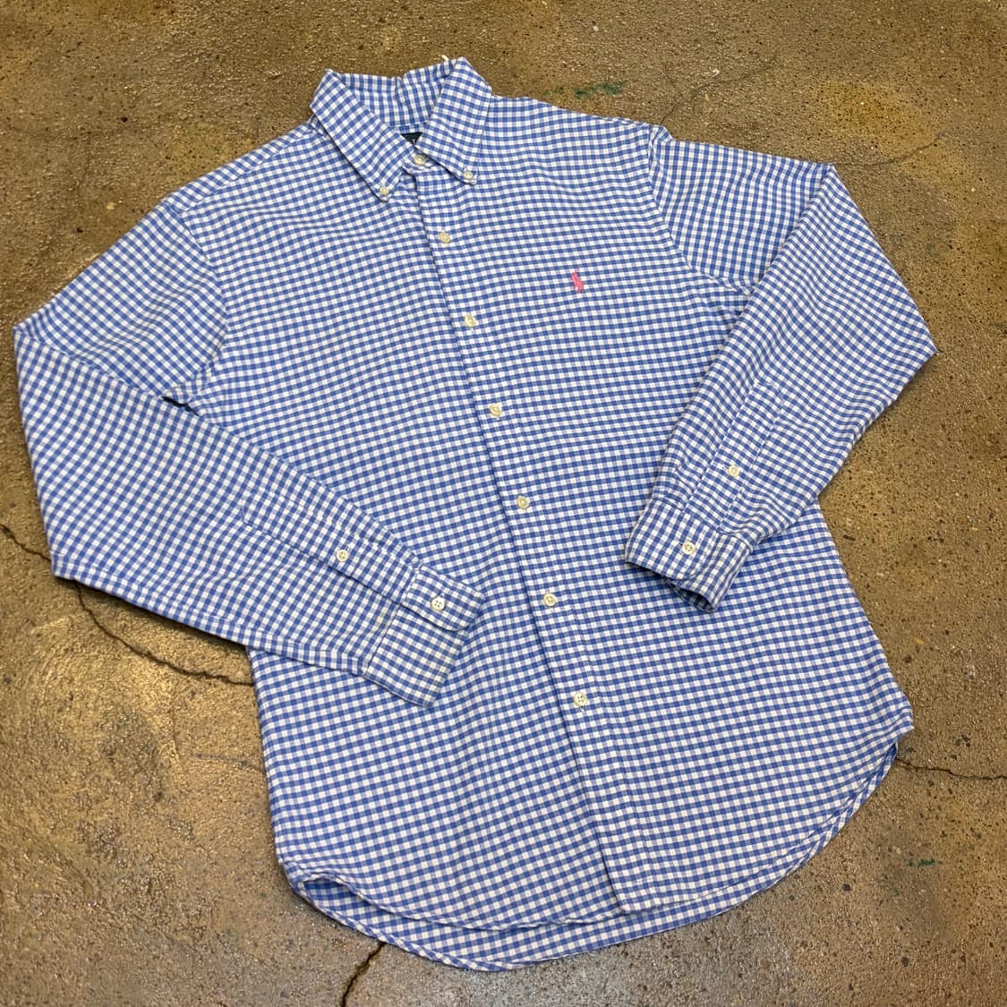 90s 미국 빈티지 폴로랄프로렌 체크 긴팔 셔츠 상품이미지2