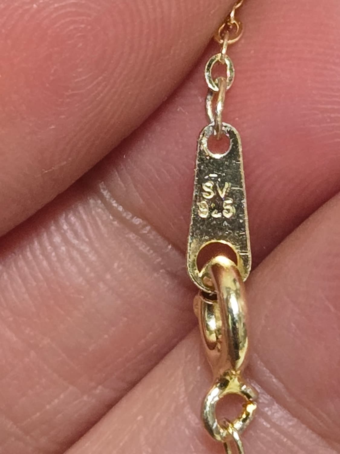 실버 925 골드도금 목걸이+팬던트 상품이미지3