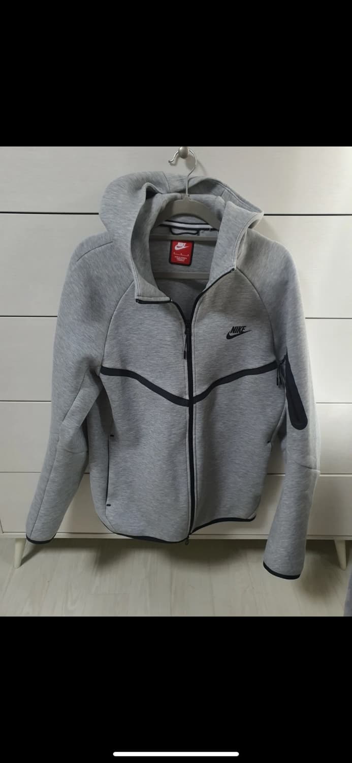 나이키 테크 플리스 후드집업 회색 상품이미지1