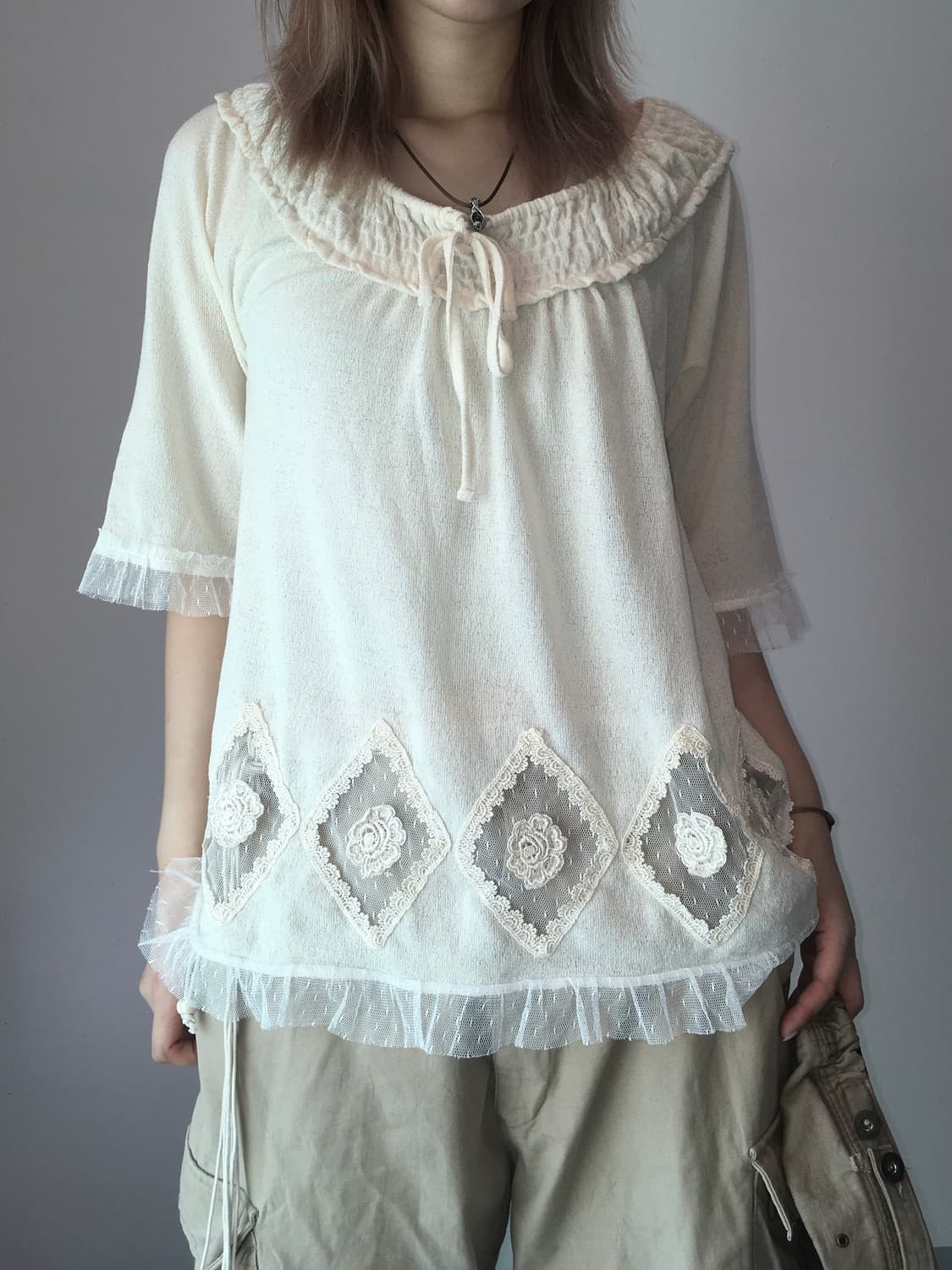axes femme nerd lace knit 상품이미지6