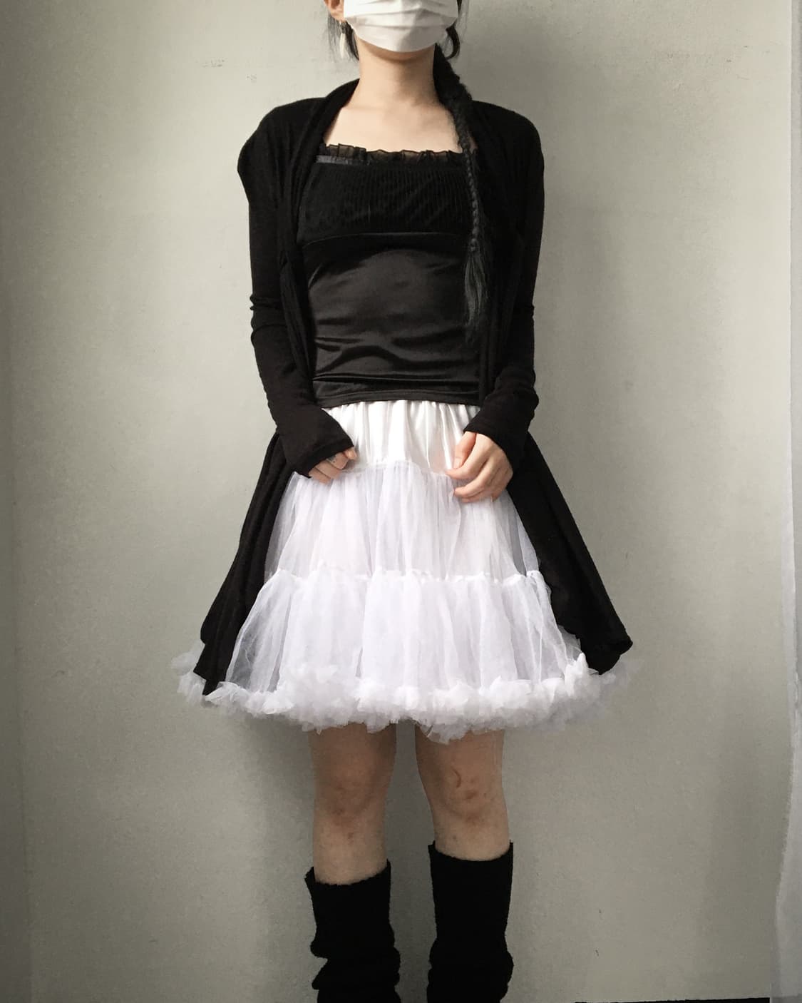 Drape point open knit cardigan 상품이미지7