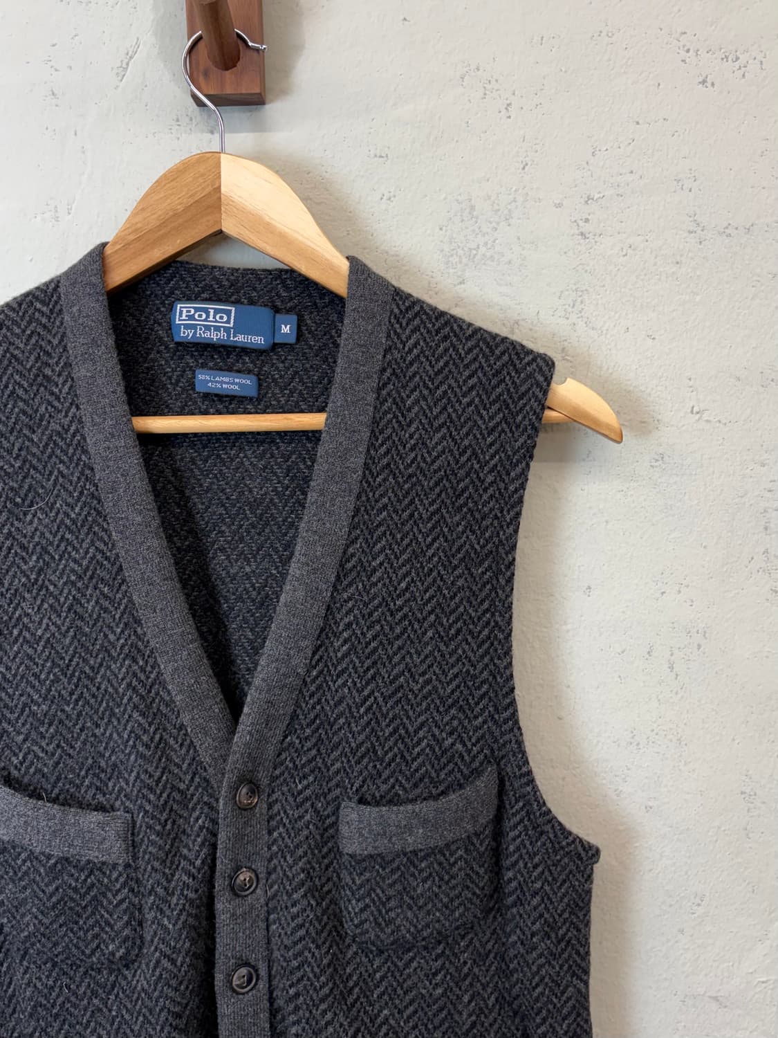 폴로랄프로렌 빈티지 울 헤링본 니트 베스트 상품이미지2