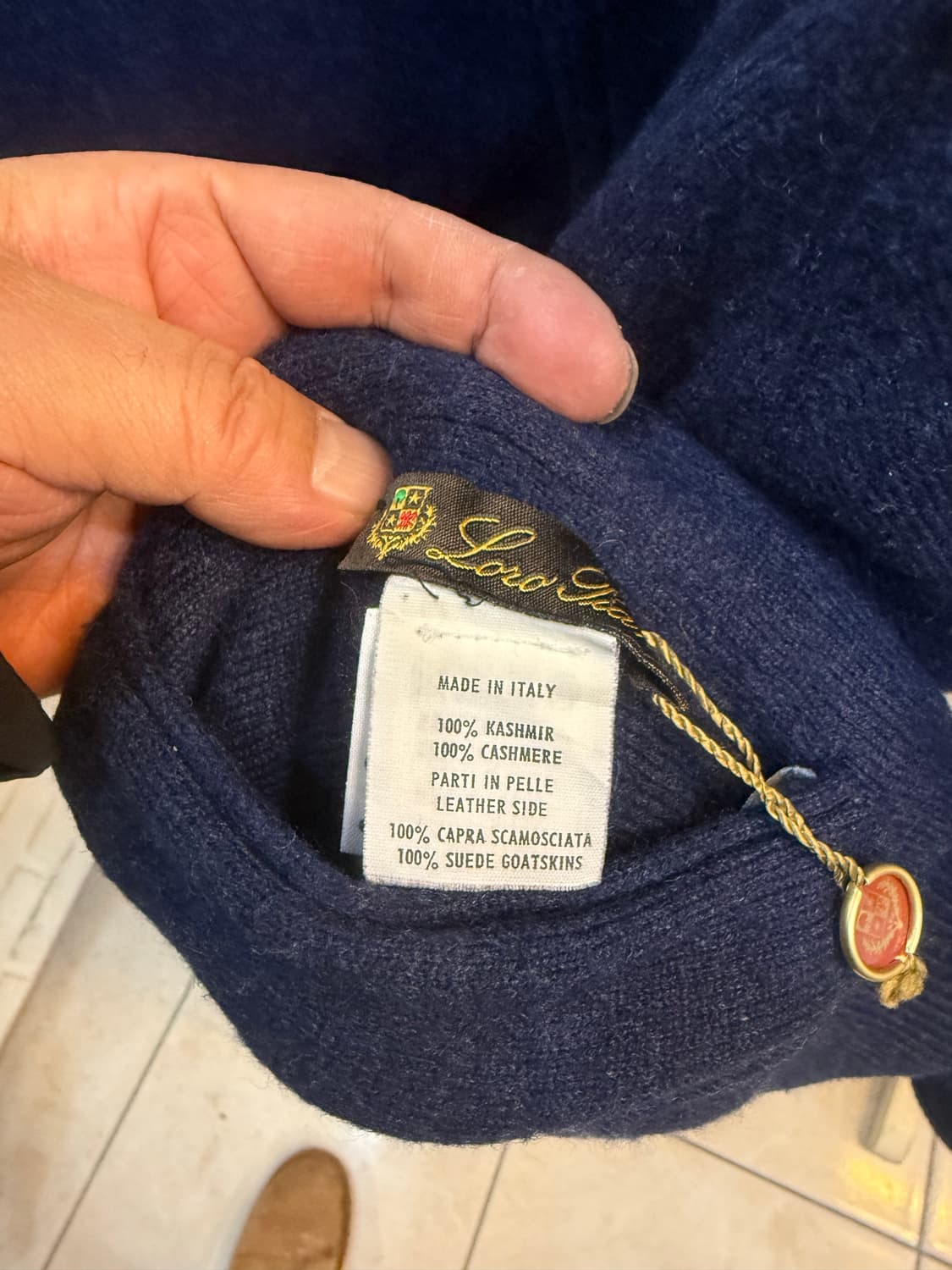 50/100-105 정품 로로피아나 리버시블 캐시미어 니트집업 팝니다 상품이미지6