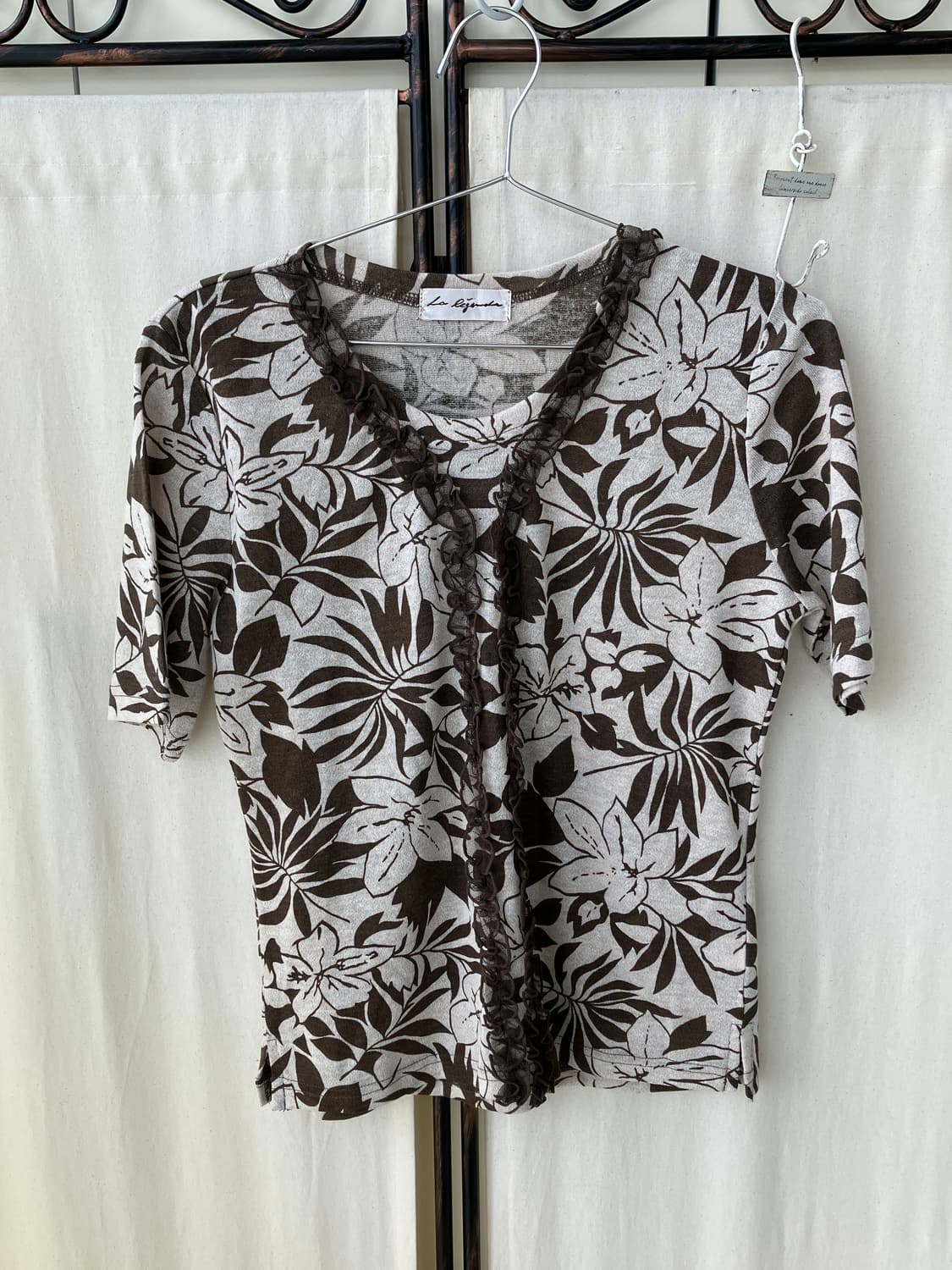 flower pattern lace oriental blouse 상품이미지4