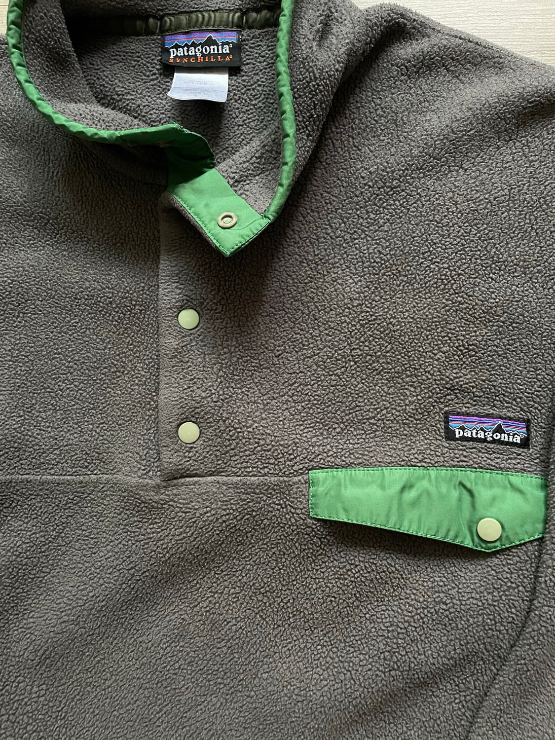 파타고니아 신칠라 그레이 그린 rare patagonia 빈티지 상품이미지4