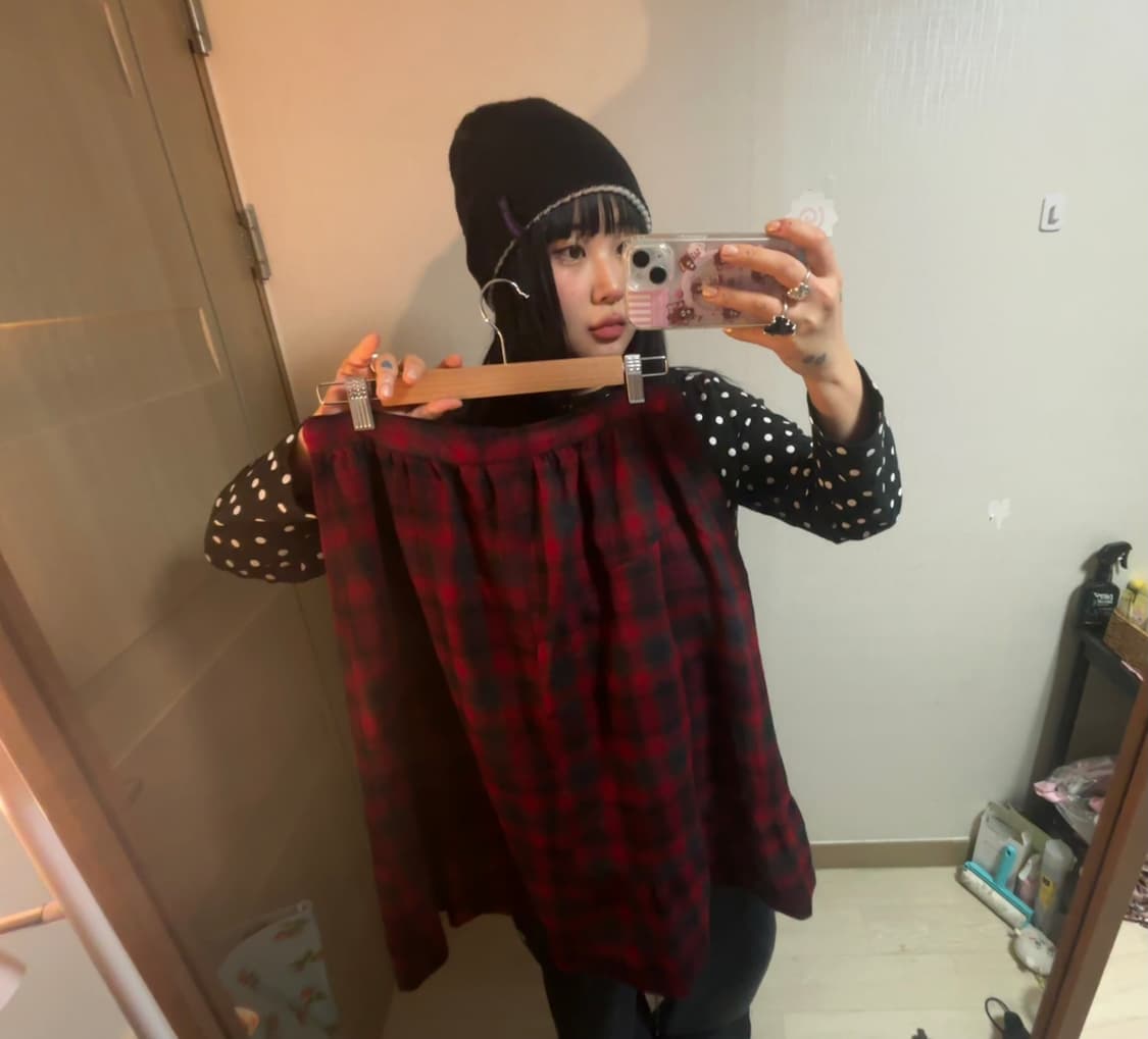 체크 스커트 상품이미지1