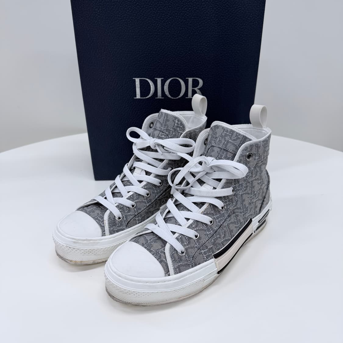 [A급/250] 디올 오블리크 B23 루테늄 하이탑 스니커즈 상품이미지1