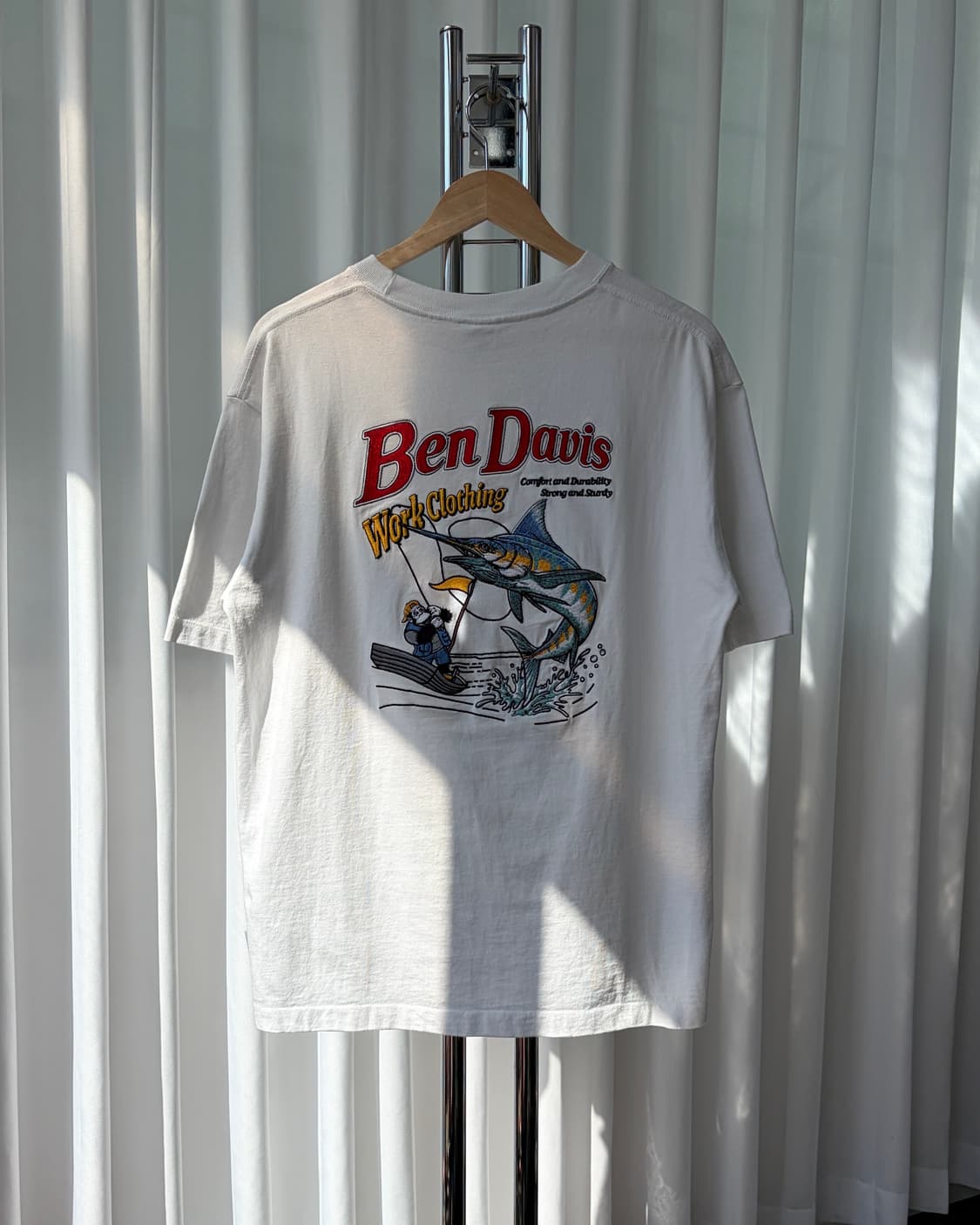 [L]벤 데이비스 BEN DAVIS 자수 반팔 티셔츠 상품이미지3