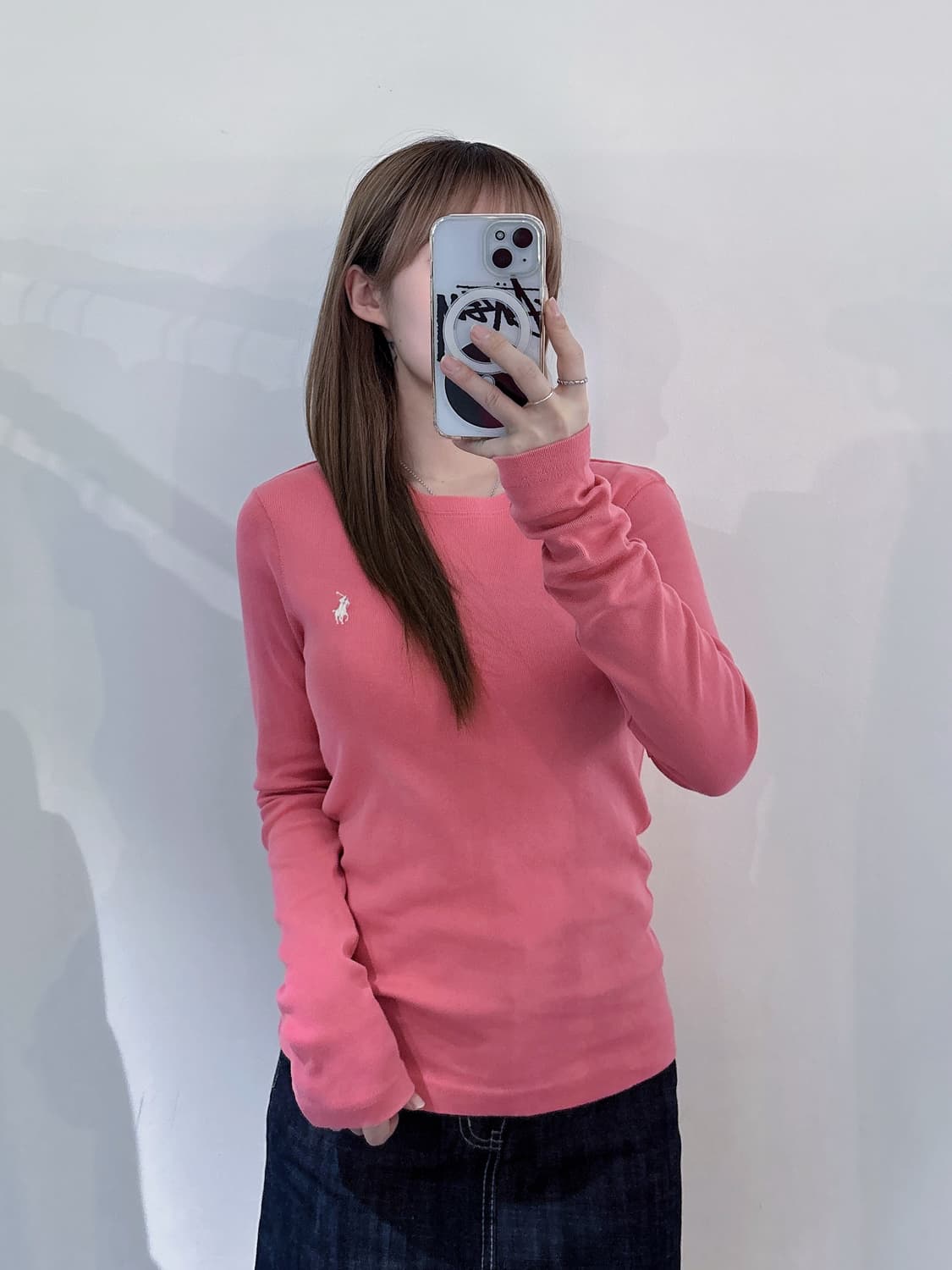 폴로랄프로렌 화이트포니 베이비핑크 롱슬리브 상품이미지2