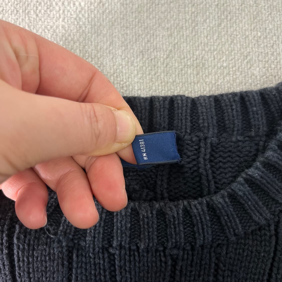 W 95 폴로랄프로렌 꽈배기 블랙 니트 상품이미지4