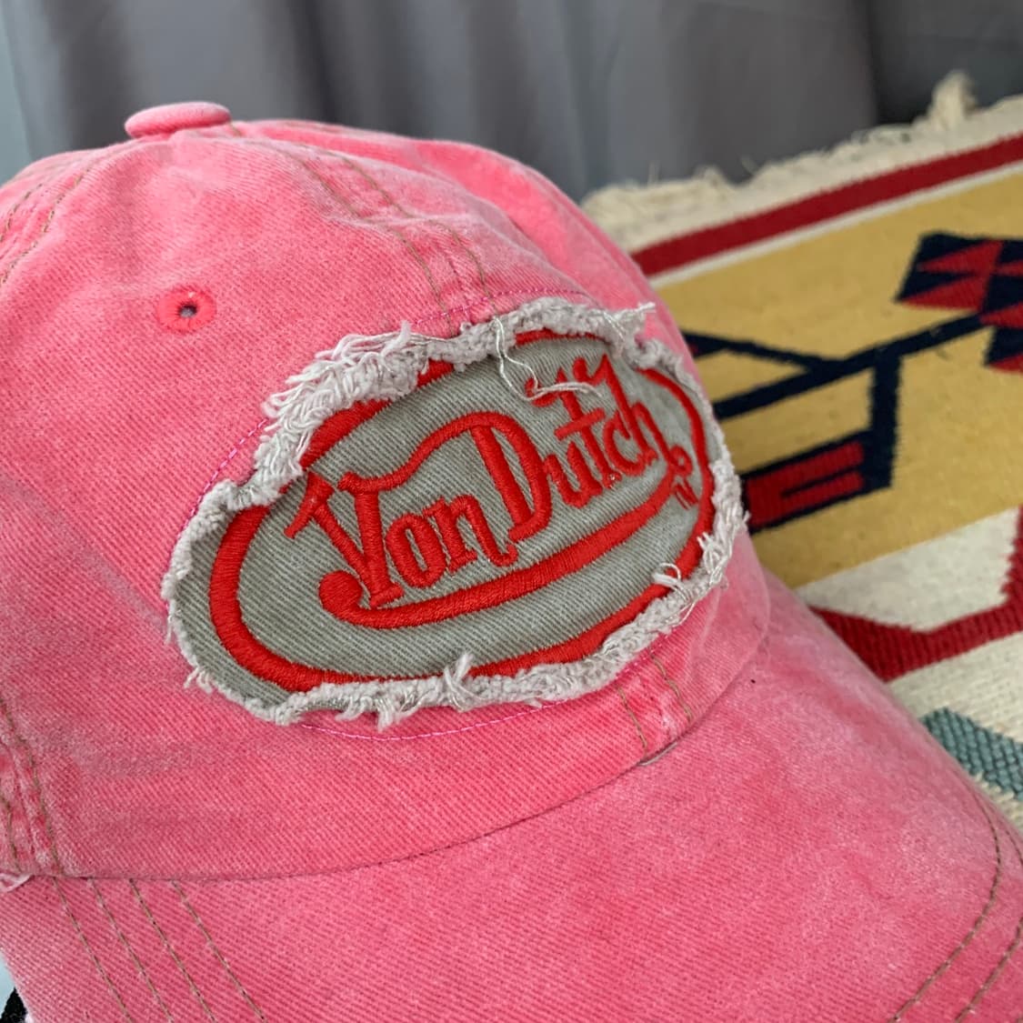 VONDUTCH 본더치 핑크 Y2K 데미지 볼캡 모자 상품이미지2
