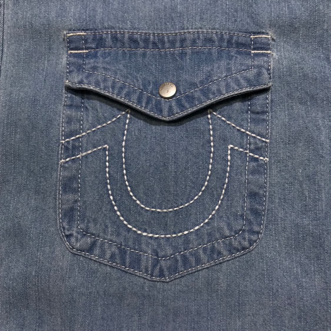 [[여성 XL, 25SS] 트루릴리전 데님 반팔 셔츠@225 상품이미지4