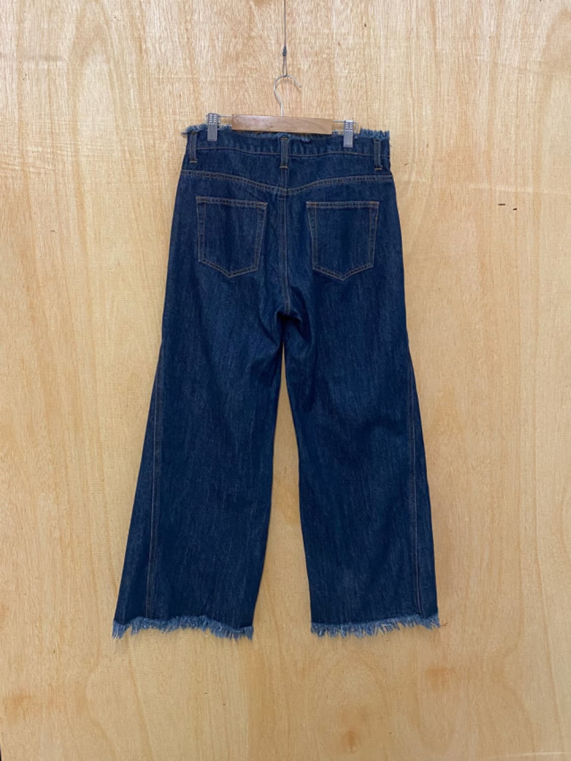 BEAMS cut-off wide denim pants 빔즈 컷오프 데님 상품이미지6